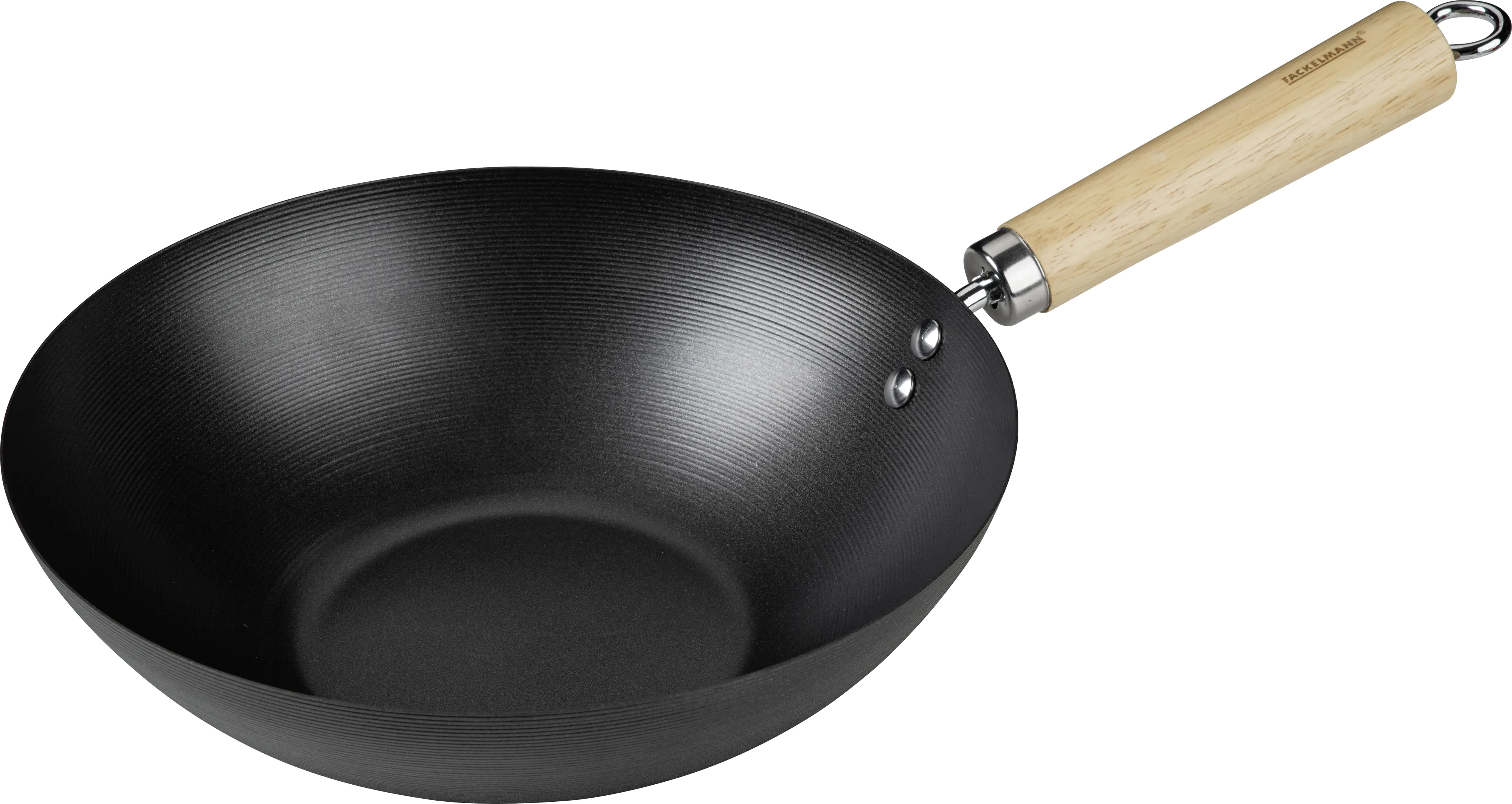 Fackelmann Wokpfanne mit Holzgriff Ø 26,5 cm 