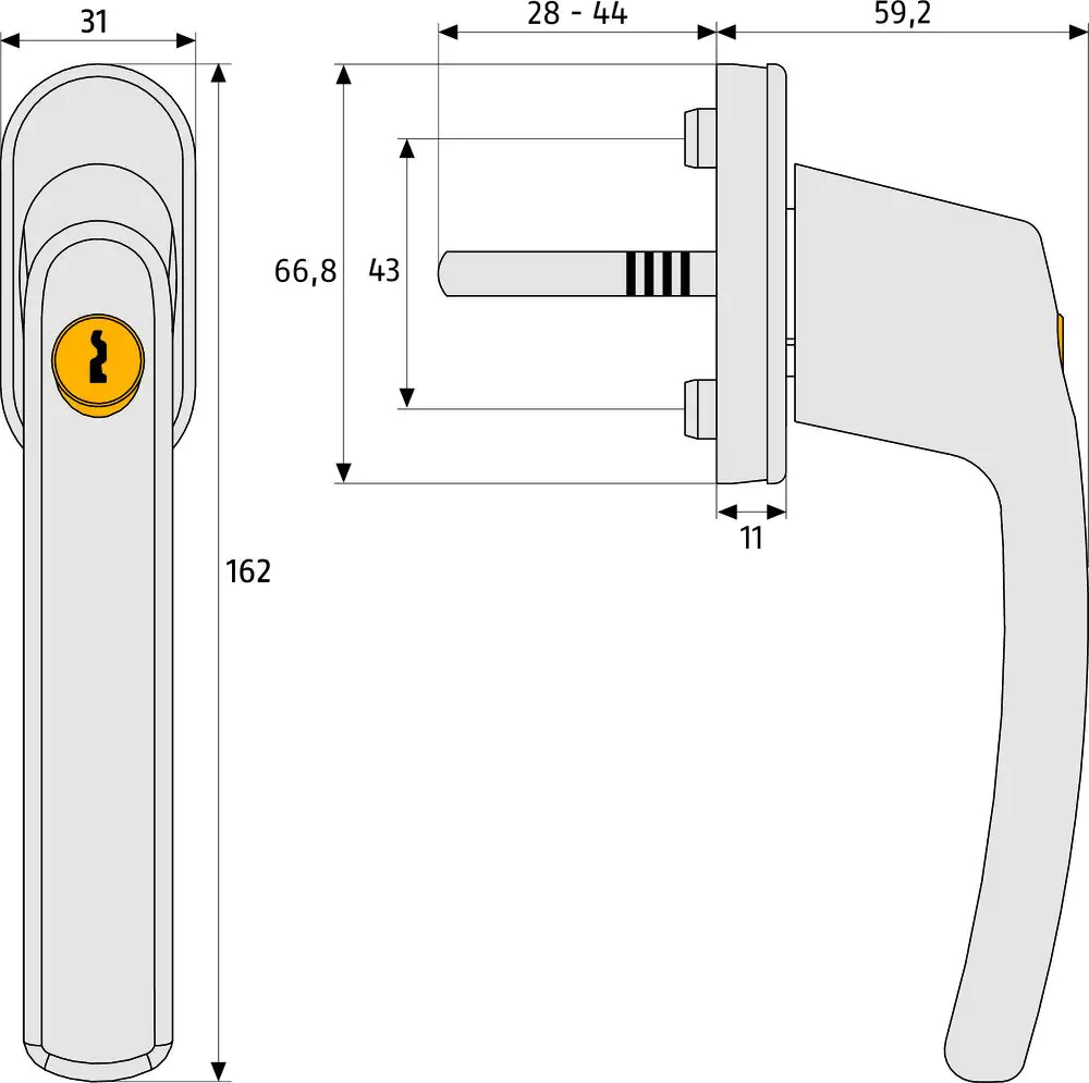 Abus Fenstergriff FG 210 weiß - 3 Stück Abus Fenstergriff FG 210 weiß - 3 Stück