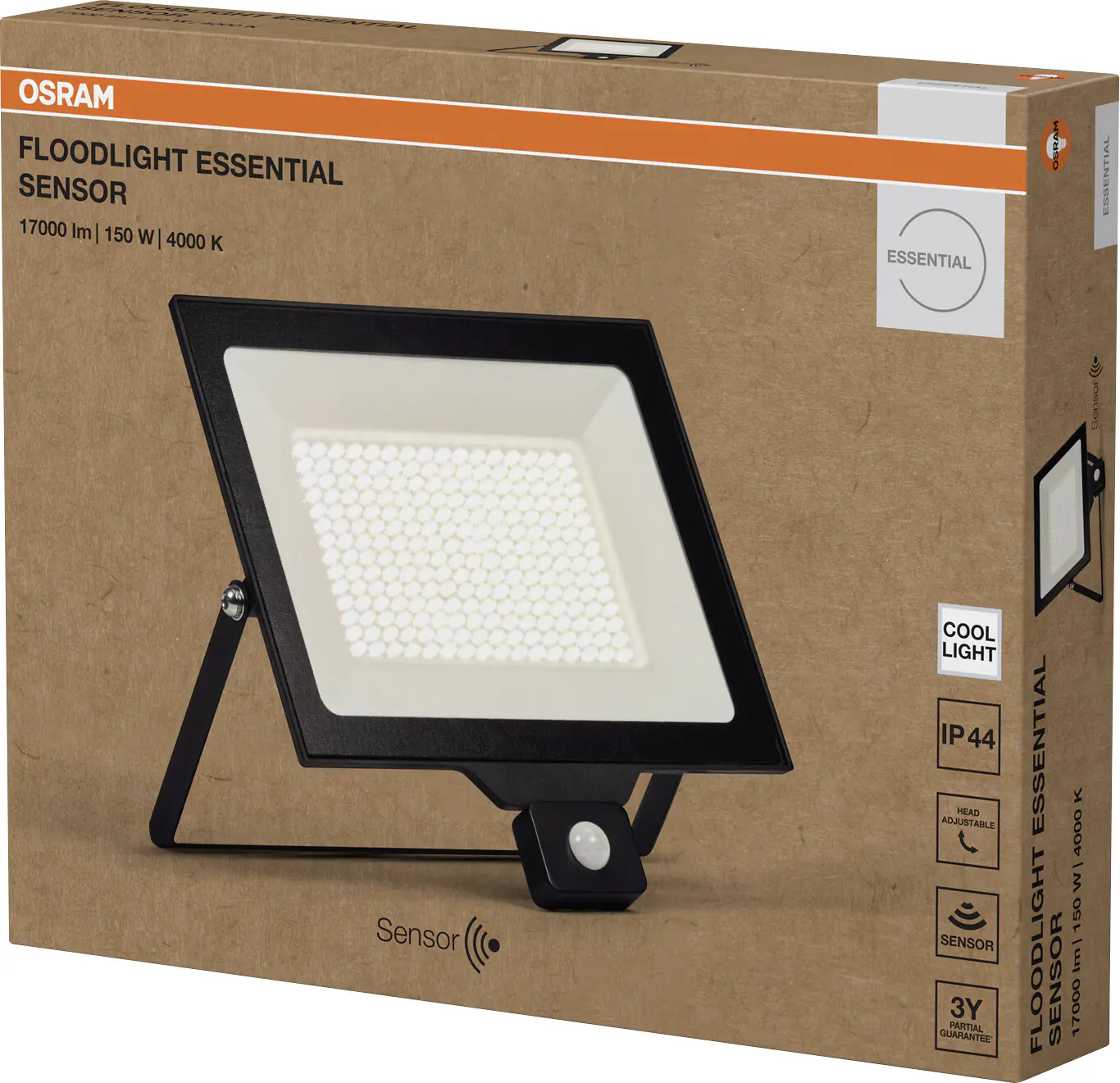 Osram Außenleuchte Floodlight Essential Bewegunsmelder 150W 4000K schwarz Osram Außenleuchte Floodlight Essential Bewegunsmelder 150W 4000K schwarz