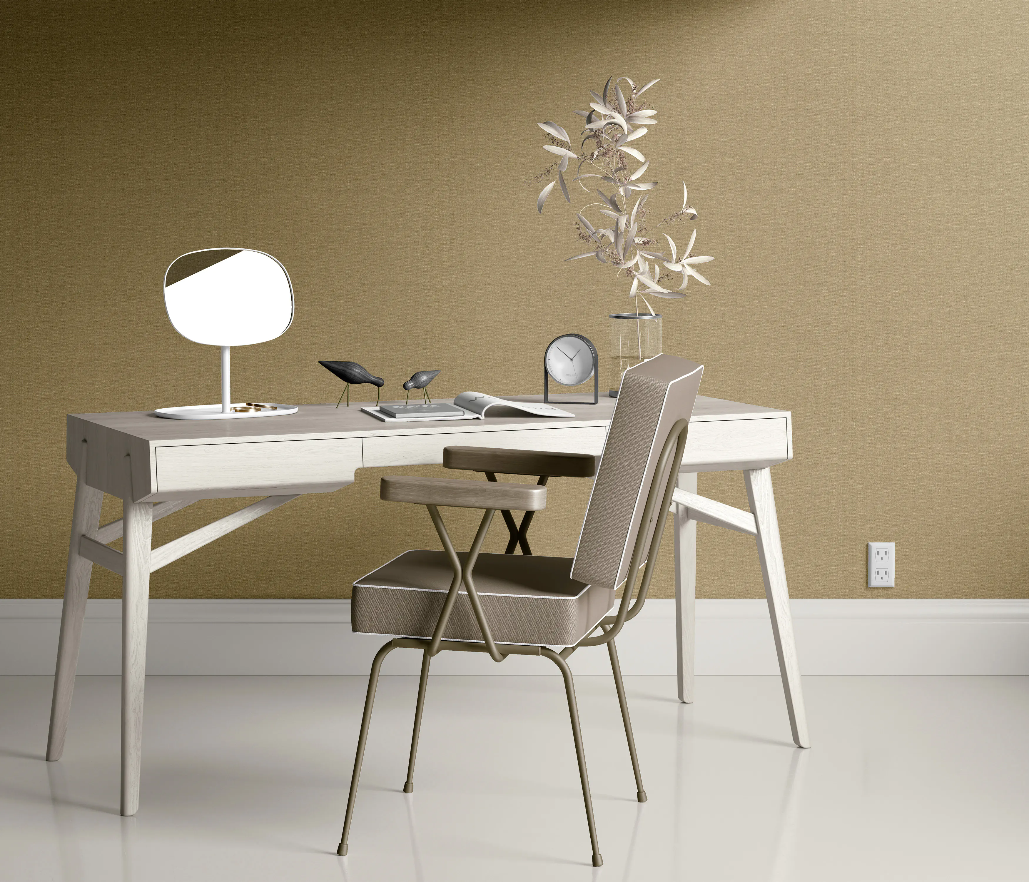 Erismann Vliestapete Uni gold 10,05 x 0,53 m