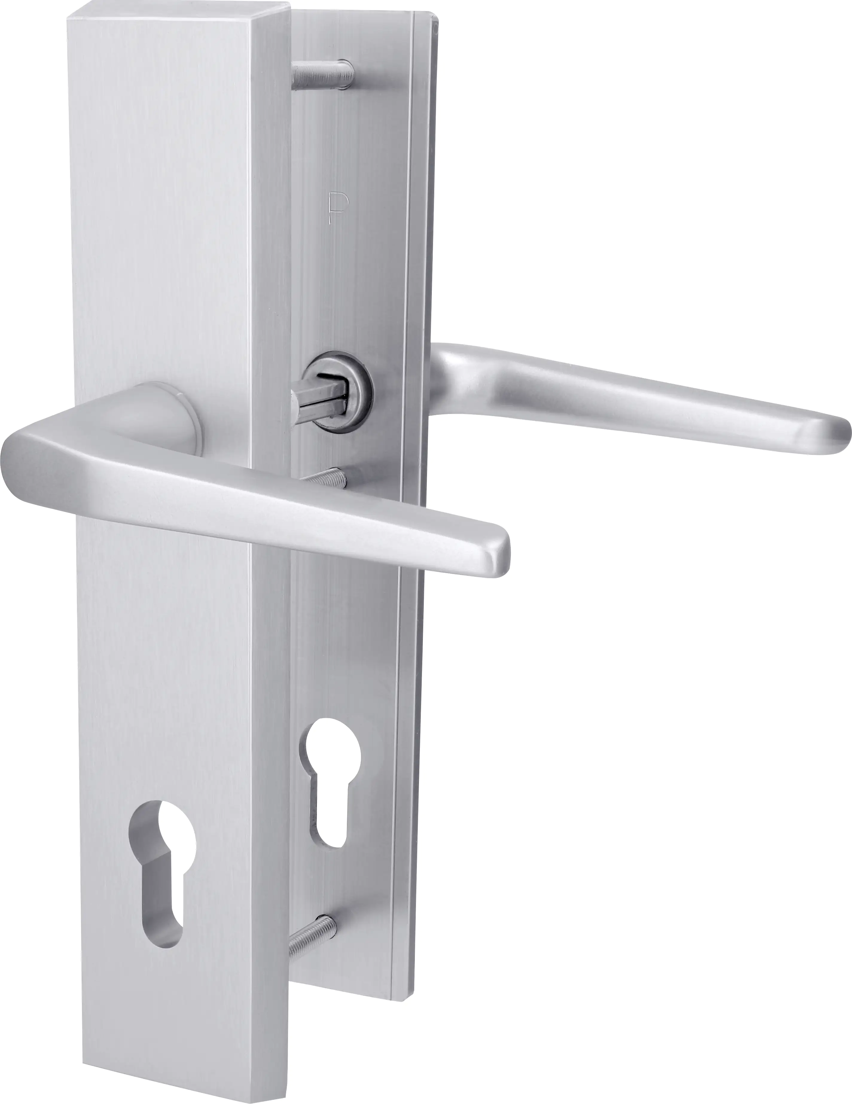 Alpertec Schutzbeschlag Tira Drücker/Drücker Aluminium silber 72 mm