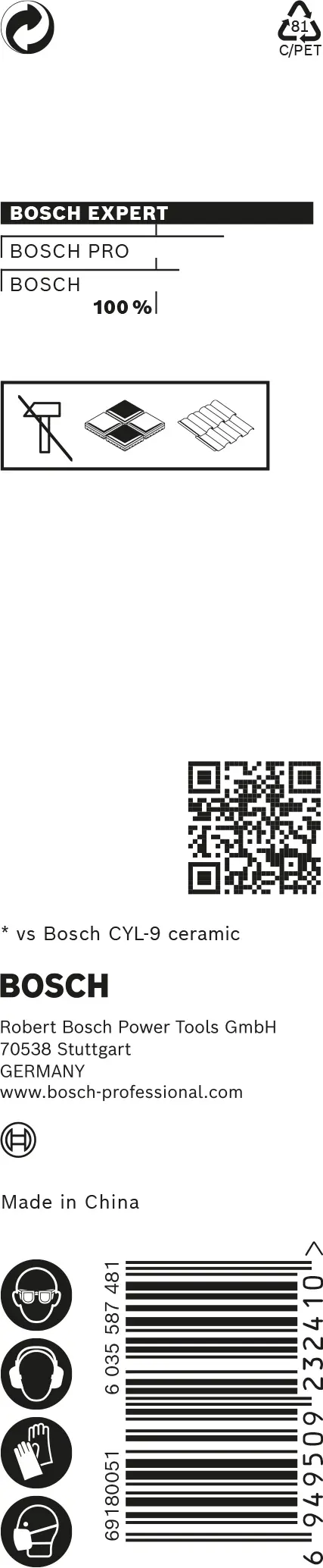 Bosch Expert HEX-9 HardCeramic Bohrer 5 x 90 mm