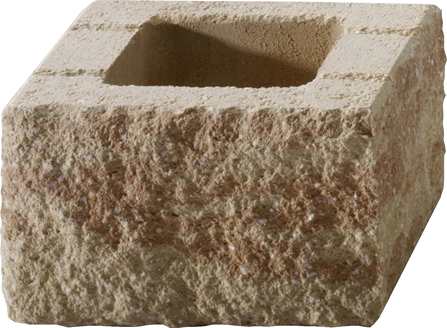 Kann Mauerstein Bruchstein 25 x 25 x 15 cm sandsteinfarben
