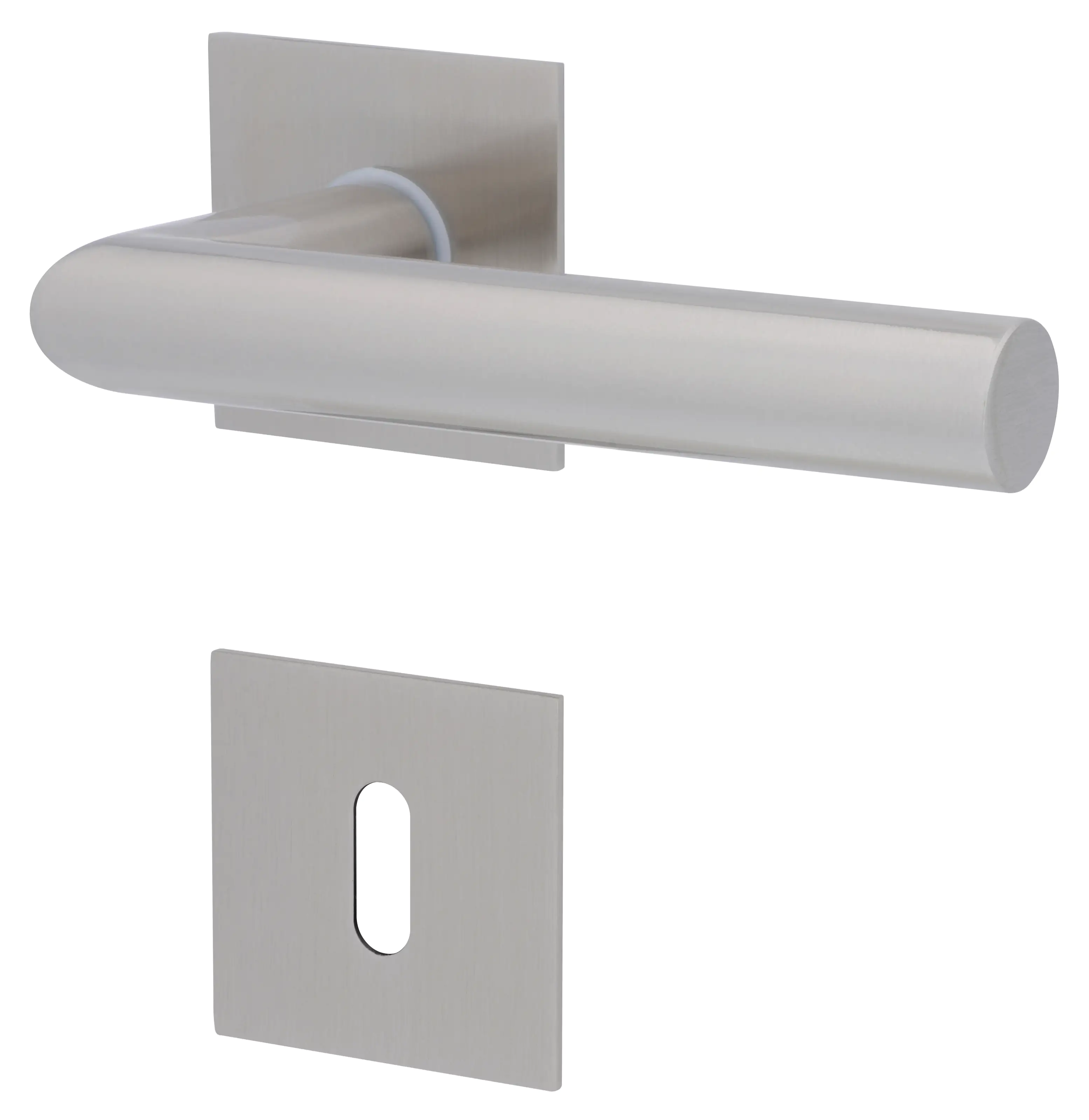 Alpertec BB-Rosettengarnitur Piato Edelstahl silber eckig Alpertec BB-Rosettengarnitur Piato Edelstahl silber eckig