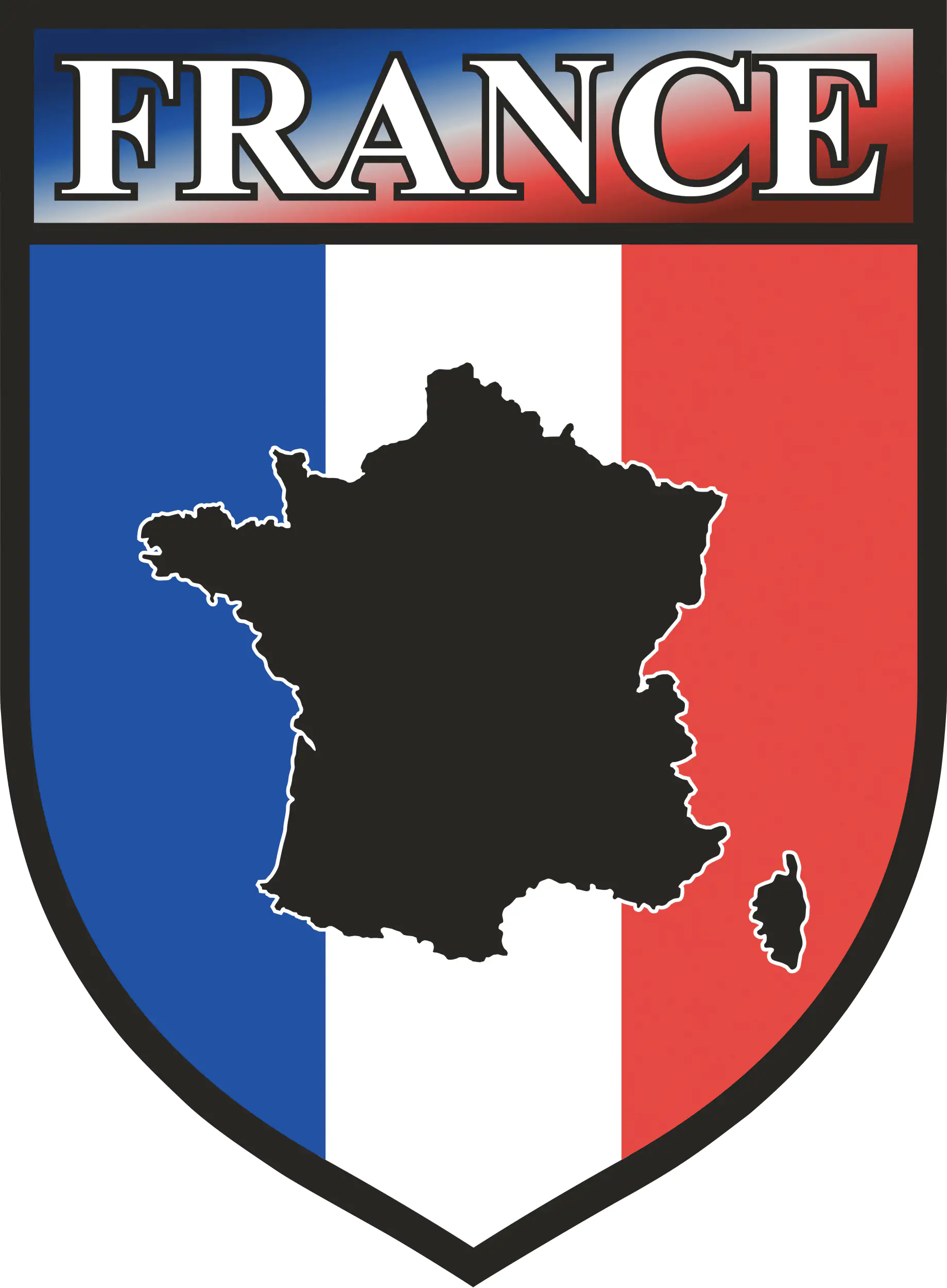 Hermann Schütz Aufkleber FRANCE Wappen 65x90mm Hermann Schütz Aufkleber FRANCE Wappen 65x90mm