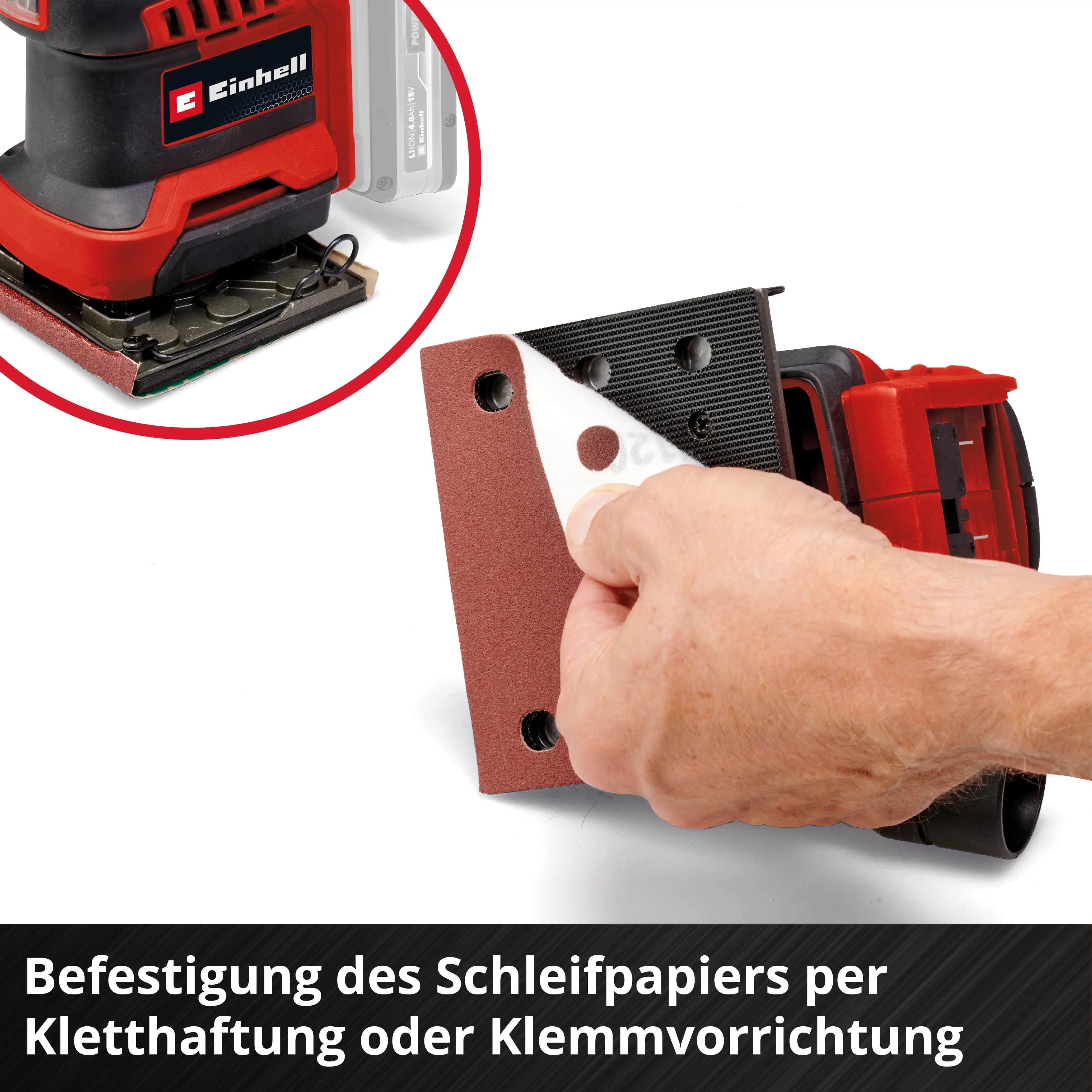 Einhell Expert Akku-Faustschleifer TE-OS 18/113 3X Li Solo Einhell Expert Akku-Faustschleifer TE-OS 18/113 3X Li Solo