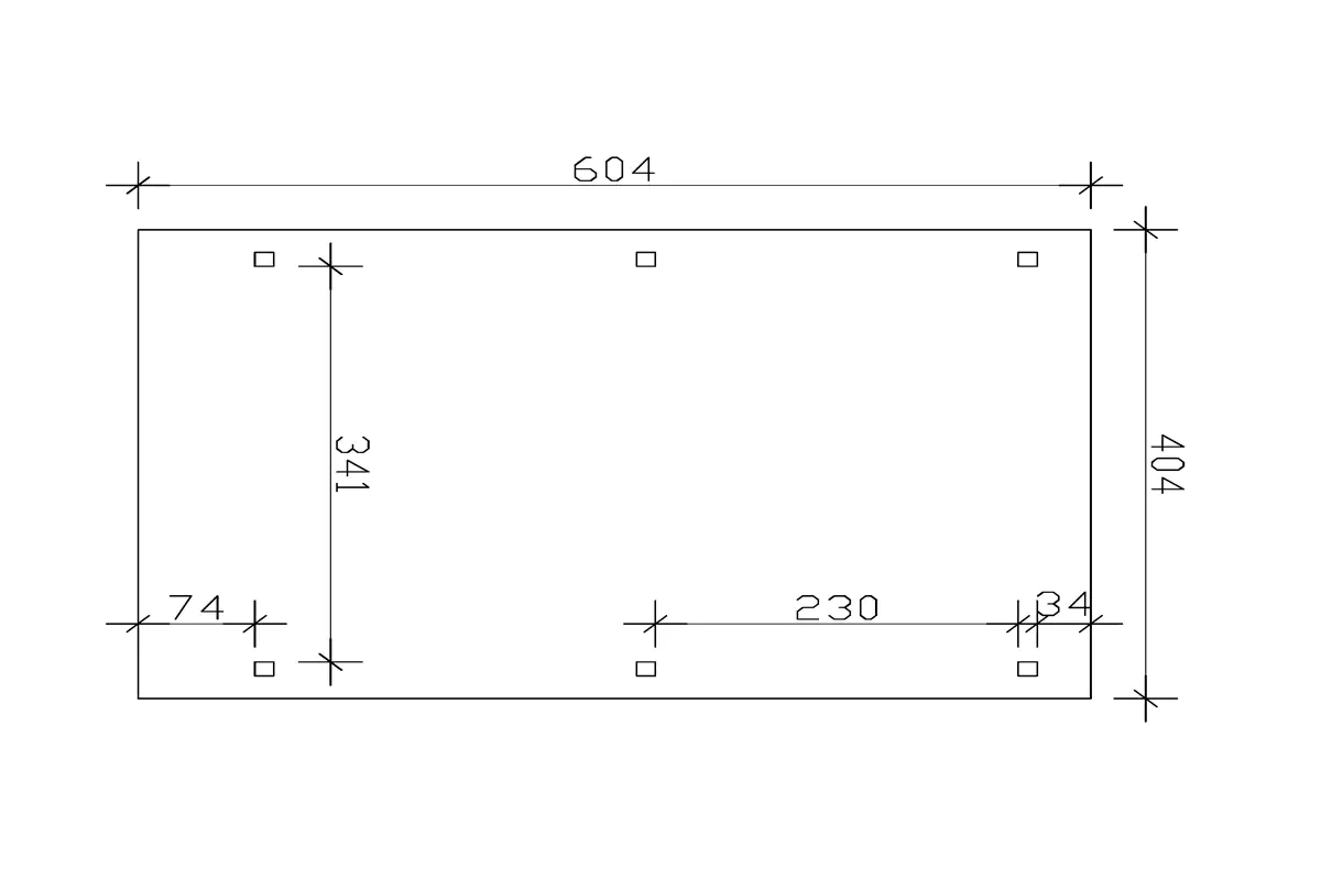 SKAN HOLZ Carport Emsland Caravan 404 x 604 cm, lasiert in Schiefergrau