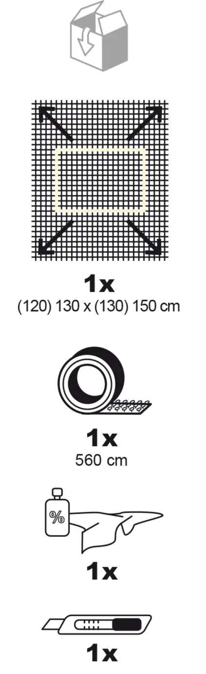 Schellenberg Fliegengitter 130 x 150 cm weiß kürzbar