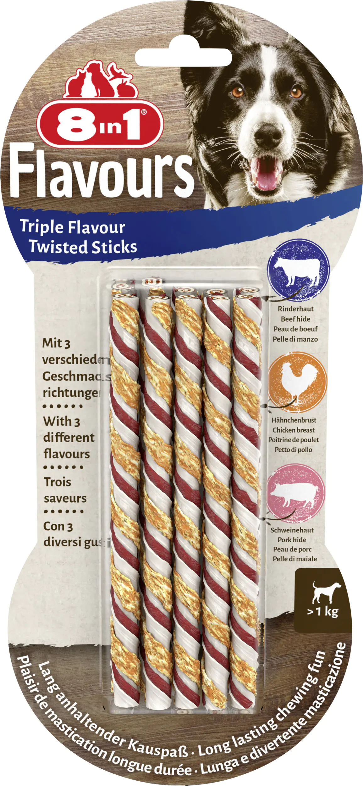 8in1 Flavours Kaustange Triple Flavour Twists 113 g 8in1 Flavours Kaustange Triple Flavour Twists 113 g