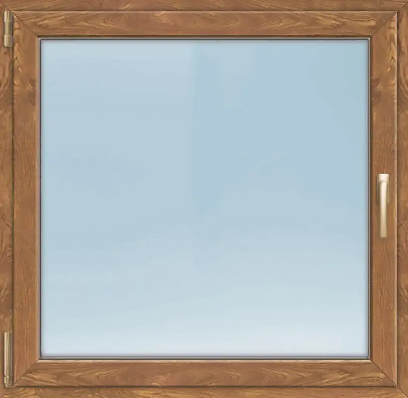 Meeth Fenster 50 x 140 cm DIN links 1 flügelig Dreh-Kipp golden Oak