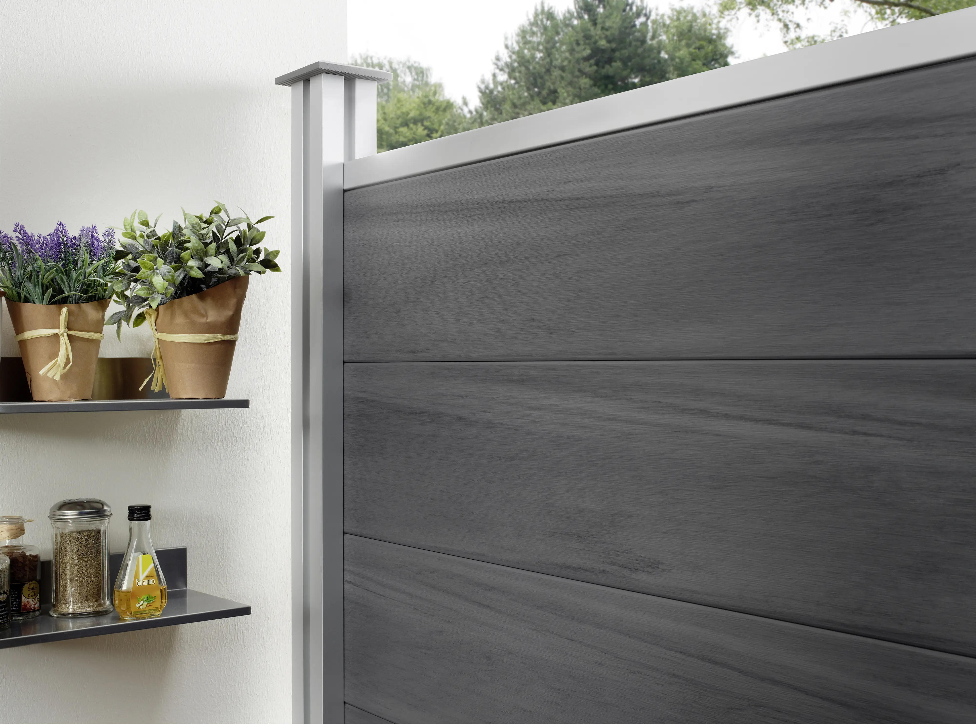 Osmo Sichtschutzelement Multi-Fence Co-Extrusion Grundelement, silvergrey Osmo Sichtschutzelement Multi-Fence Co-Extrusion Grundelement, silvergrey