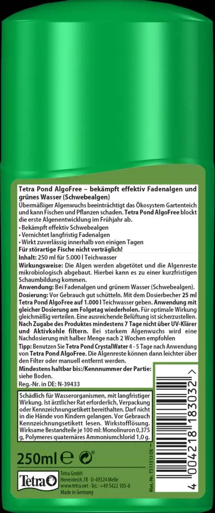 Tetra Wasseraufbereitung AlgoFree 250 ml Tetra Wasseraufbereitung AlgoFree 250 ml