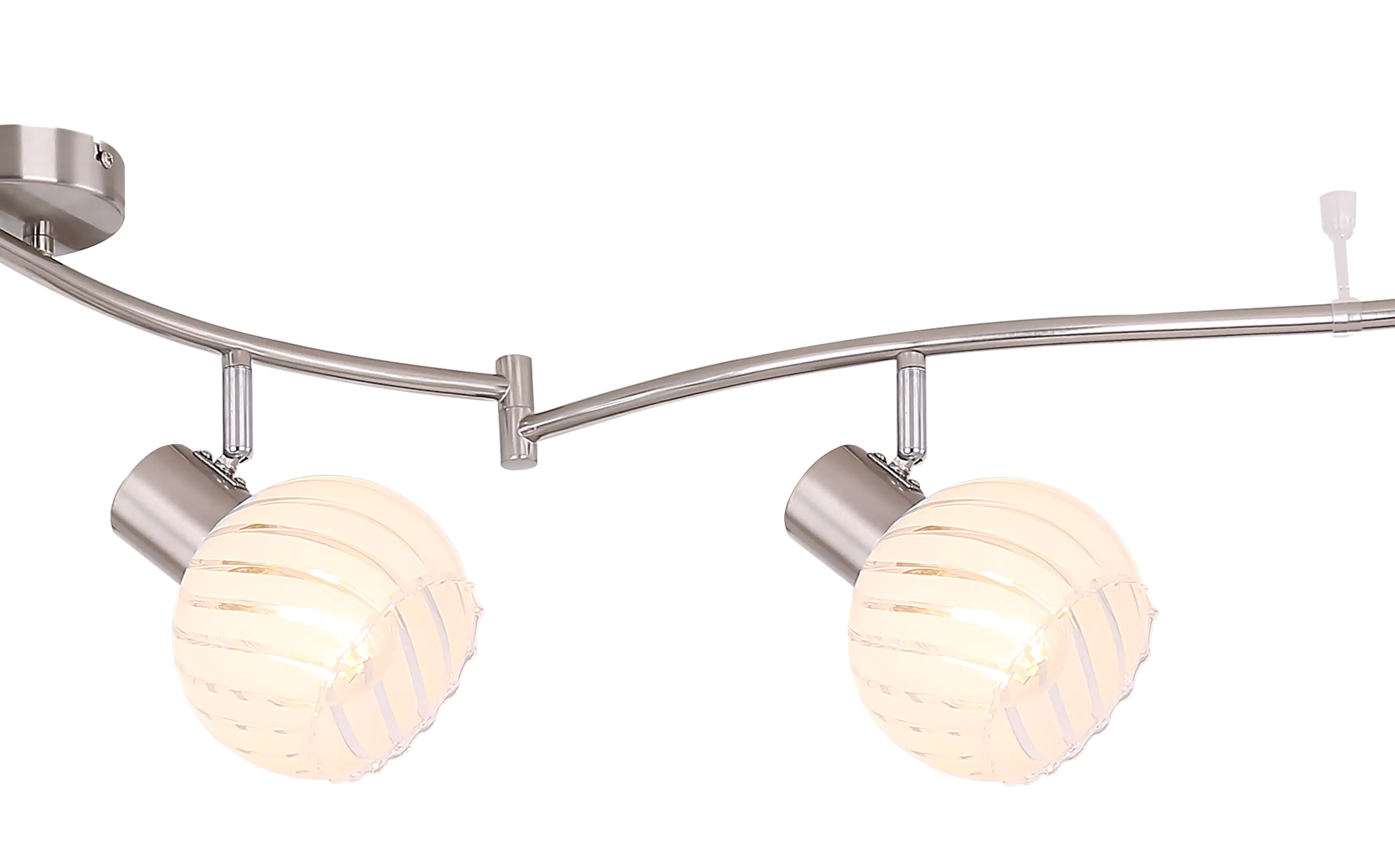 Globo 6er Spot Willy nickel-matt-weiß 180 x 26 cm E27, max. 40 W