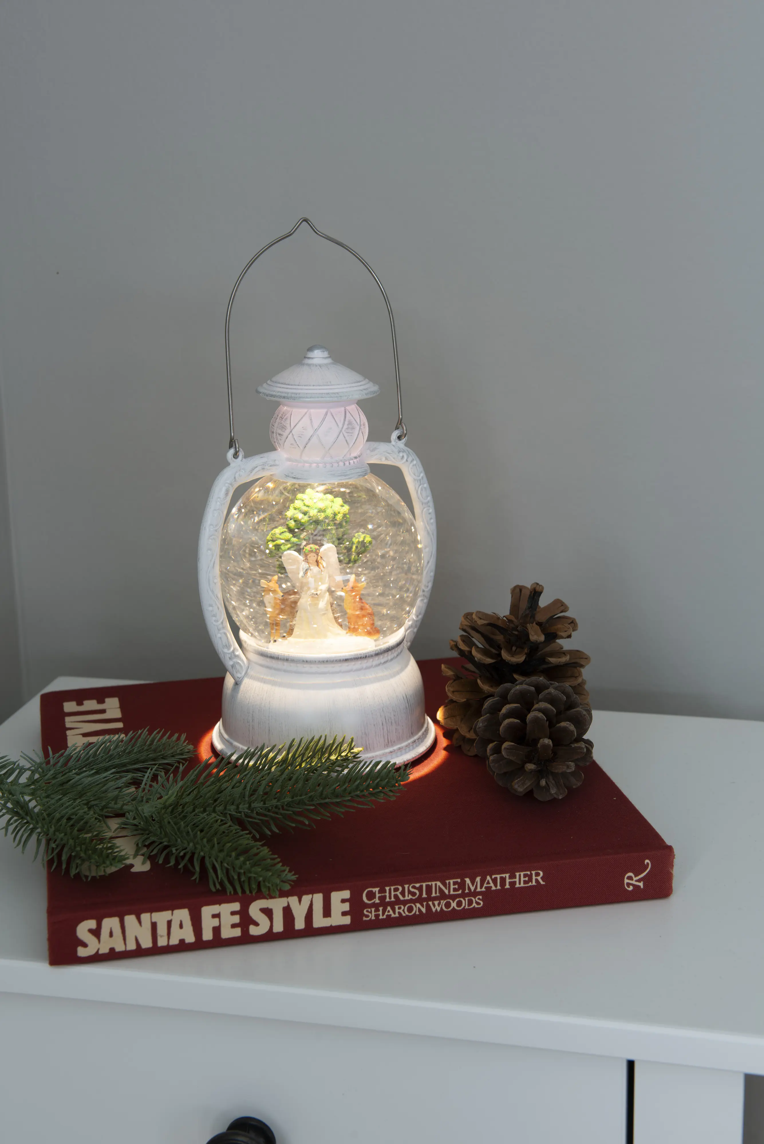 Konstsmide LED Kugellaterne Engel und Rentier 1 warmweiße Diode