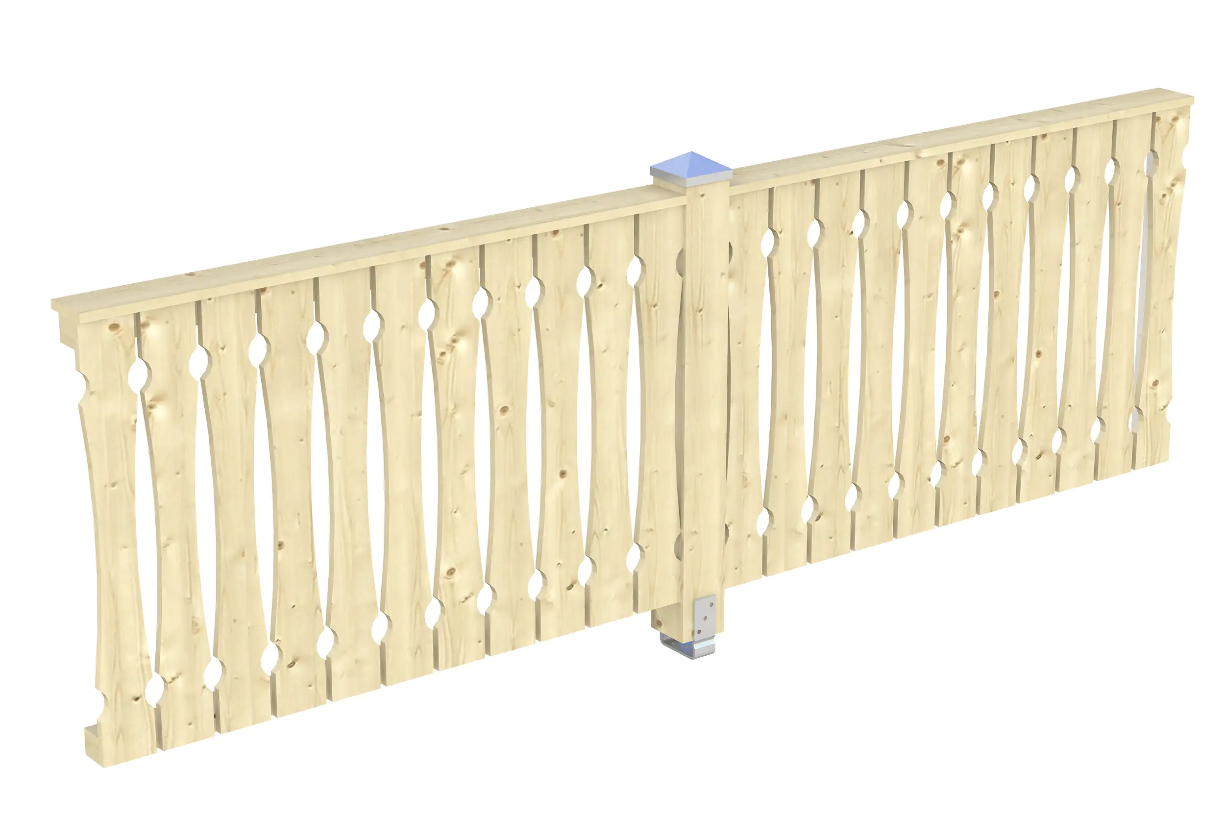 SKAN HOLZ Brüstung Balkonschalung 305 x 96 cm, Fichte, natur