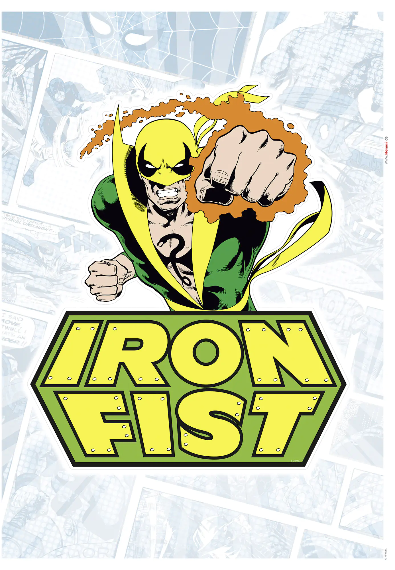 Komar Dekosticker Iron Fist Comic 50 x 70 cm Komar Dekosticker Iron Fist Comic 50 x 70 cm