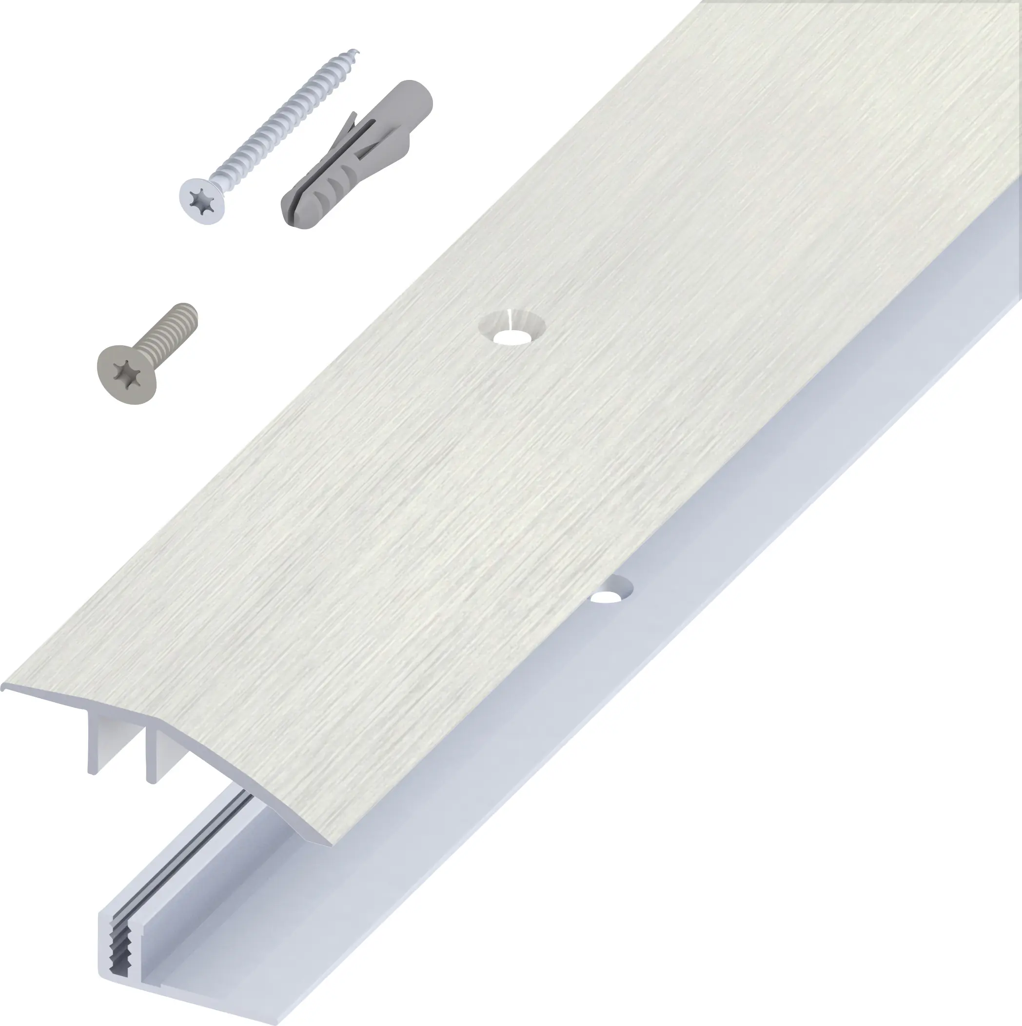 alfer Niveauausgleichs- Träger-Profil 2 m, 45 x 7 - 15 mm Edelstahloptik alfer Niveauausgleichs- Träger-Profil 2 m, 45 x 7 - 15 mm Edelstahloptik