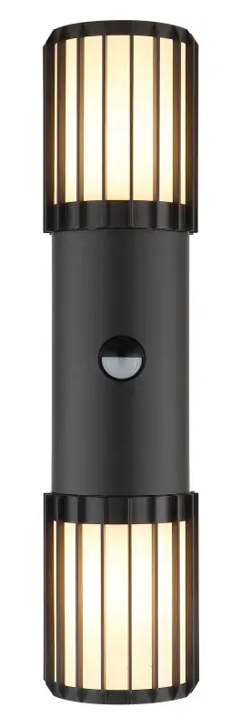 Globo Außen-Wandlampe Mervin 9 x 38 cm E27 Bewegungsmelder