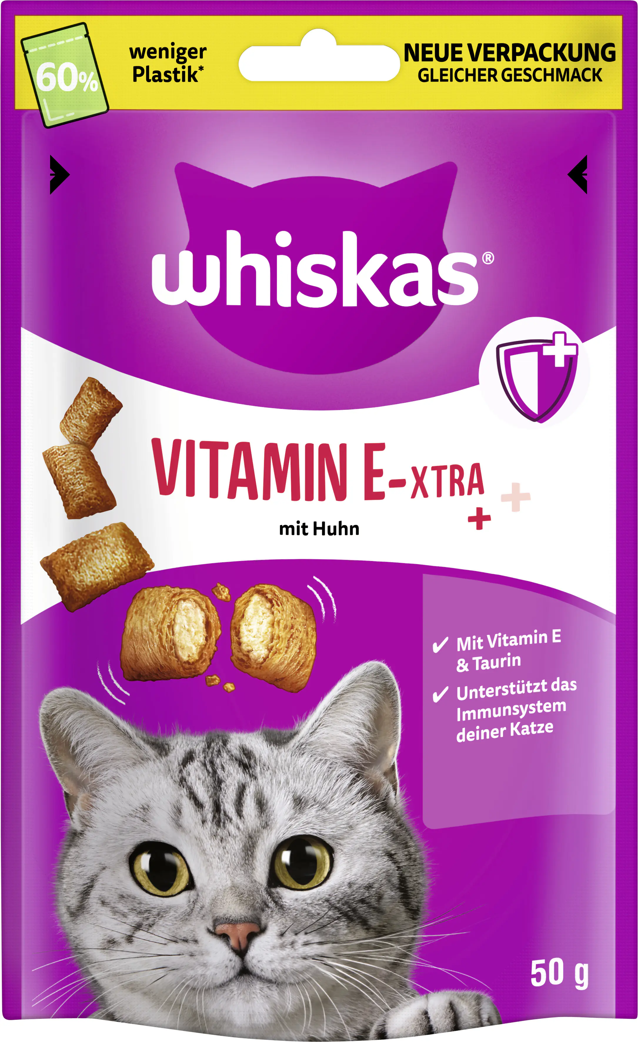 Whiskas Vitamin Extra Katzensnack Adult 50 g Huhn