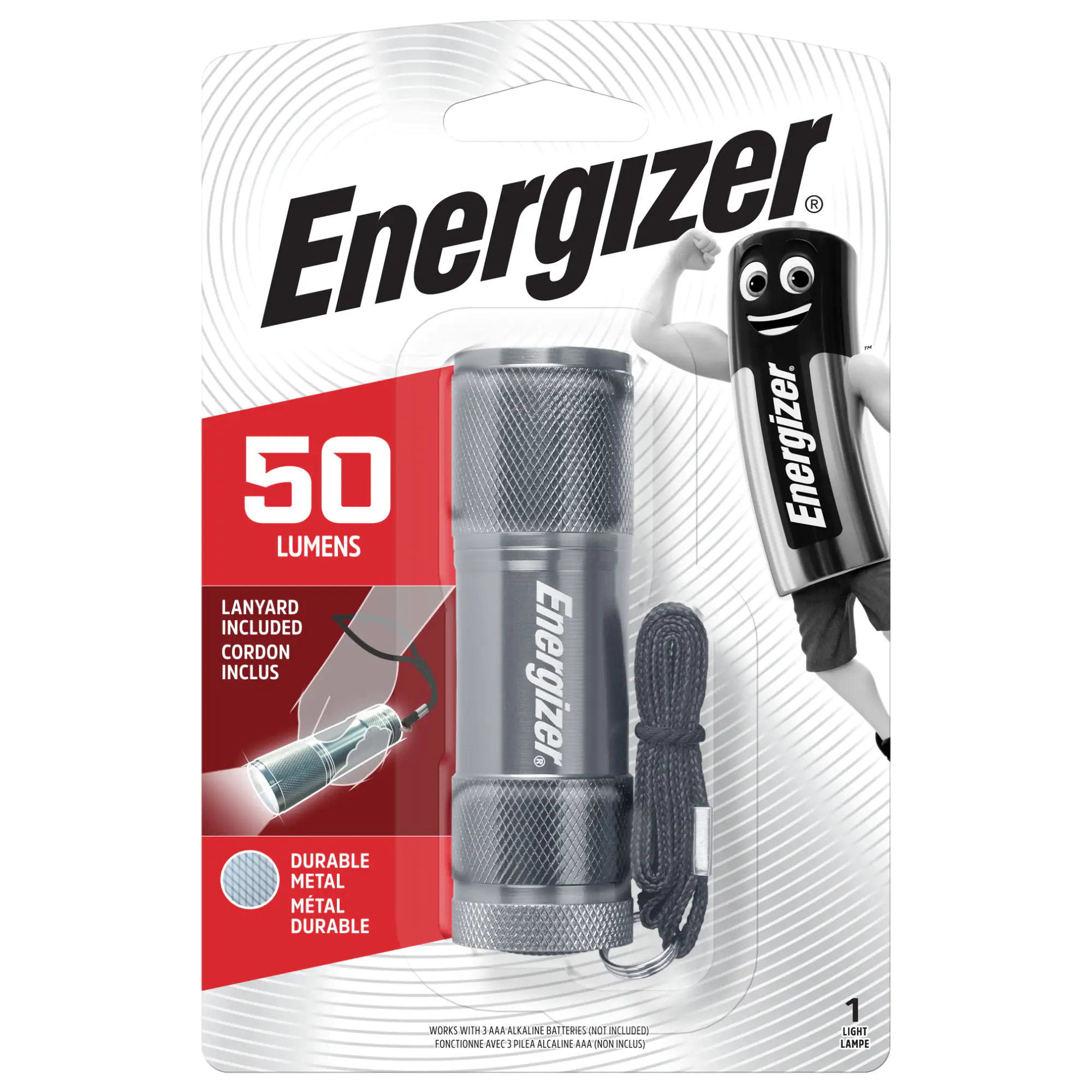 Energizer Taschenlampe 3 LED Metal Light silber, mit 3x AAA Batterien Energizer Taschenlampe 3 LED Metal Light silber, mit 3x AAA Batterien