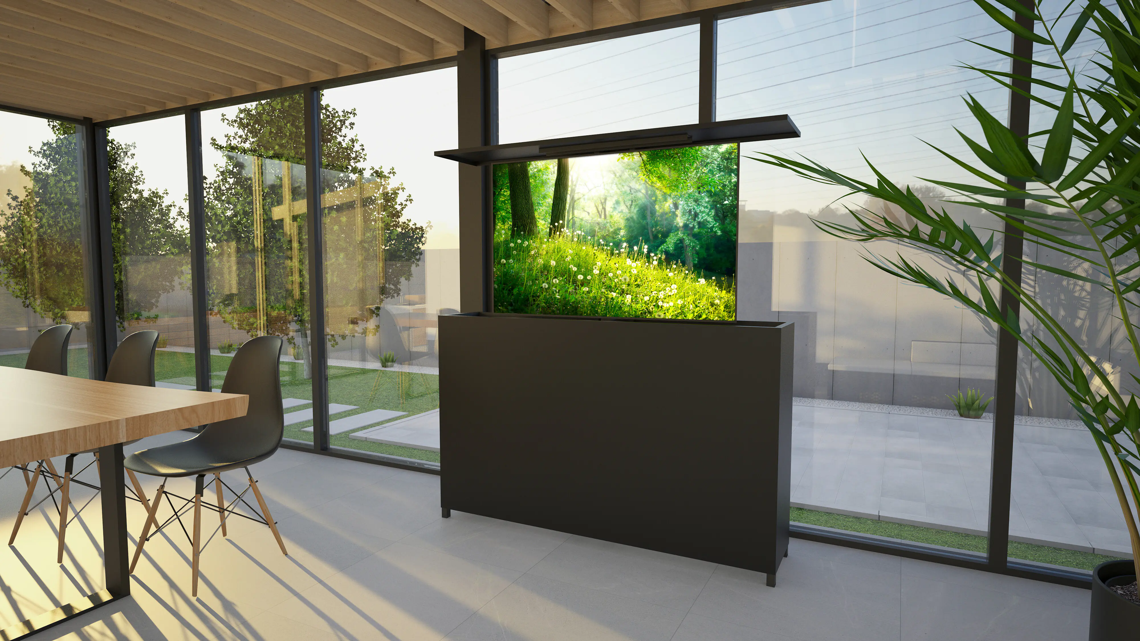 Bellano Living TV Lift Schrank Outdoor dunkelgrau Bellano Living TV Lift Schrank Outdoor dunkelgrau
