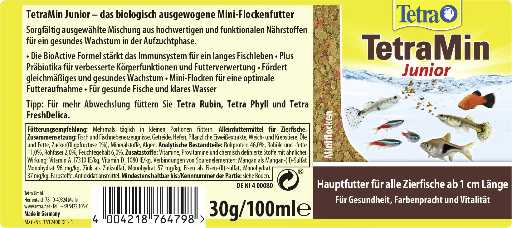 Tetra Min Junior 100 ml Tetra Min Junior 100 ml