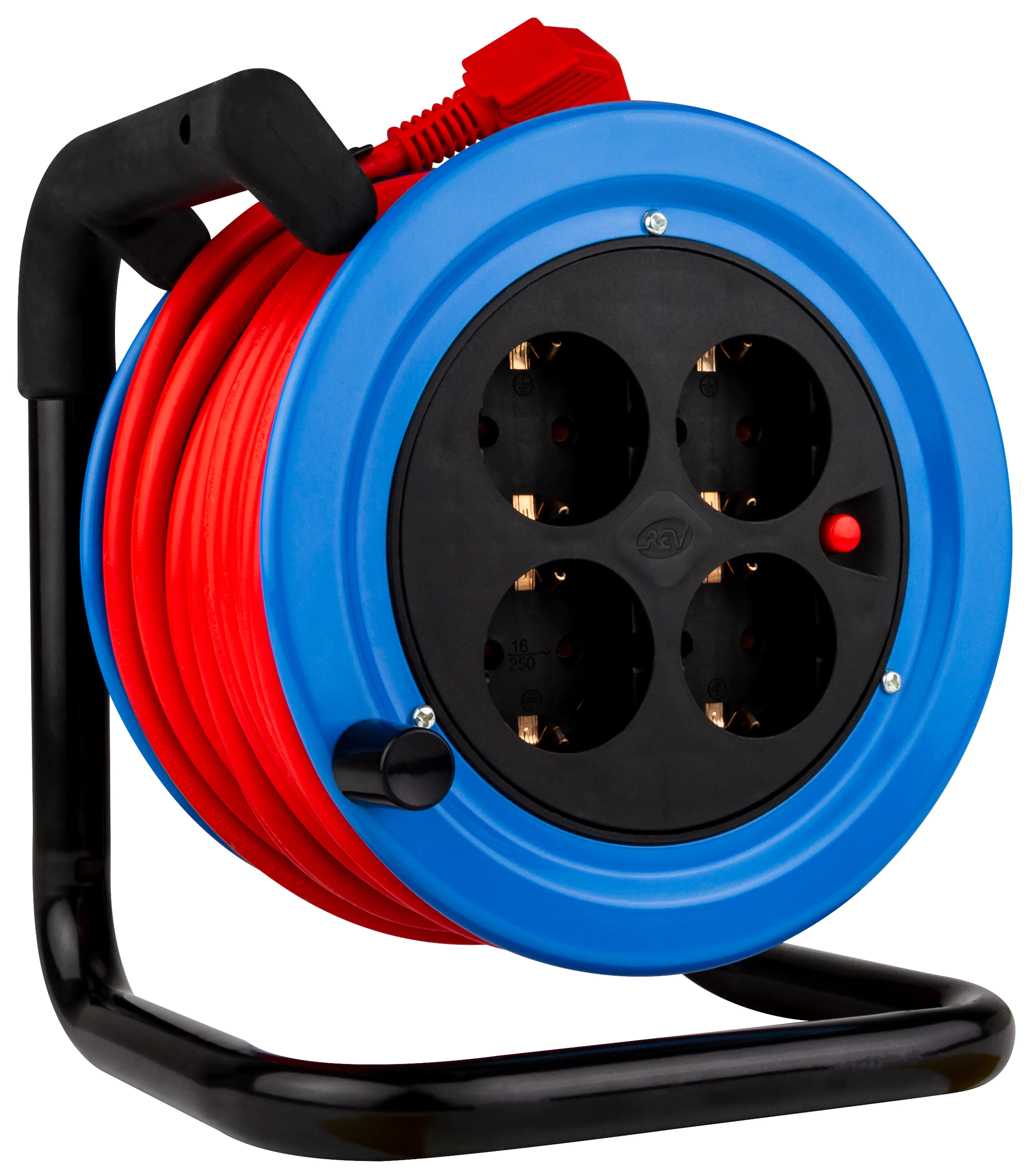 REV Kabeltrommel Innen 15 m H05VV-F 3G1,5mm², schwarz blau REV Kabeltrommel Innen 15 m H05VV-F 3G1,5mm², schwarz blau