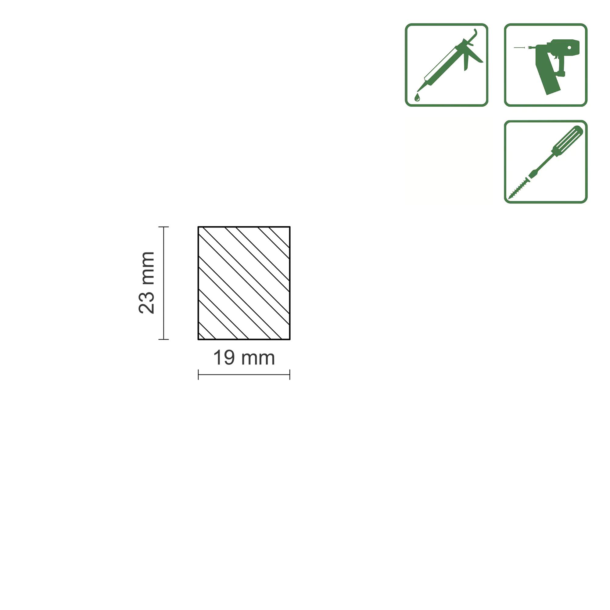 FN Neuhofer Flachleiste 100 cm 23 x 19 mm Fichte/Kiefer