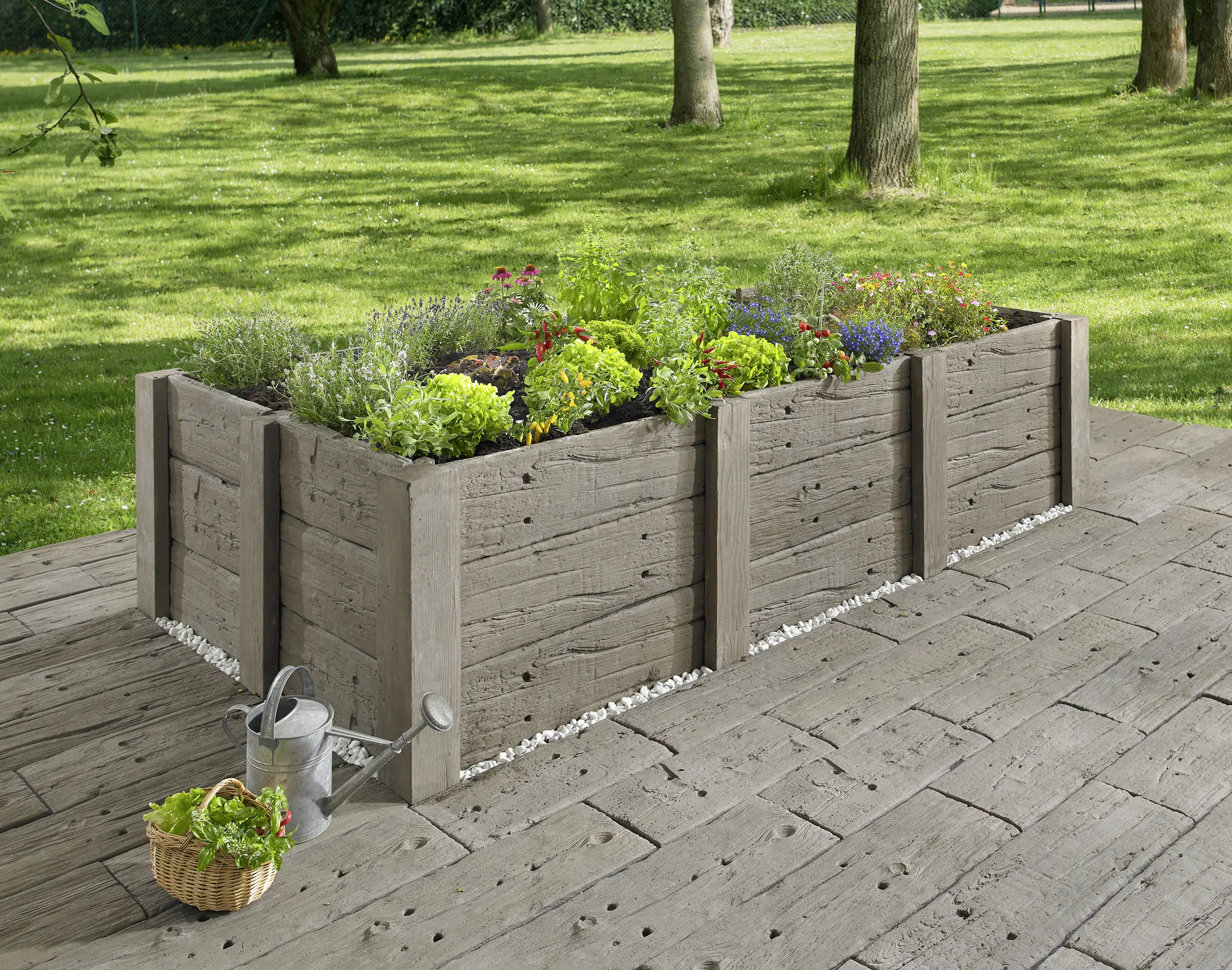 2077881026472_7 Kann Hochbeet-Set 1 Antik 220 x 150 x 75 cm braun