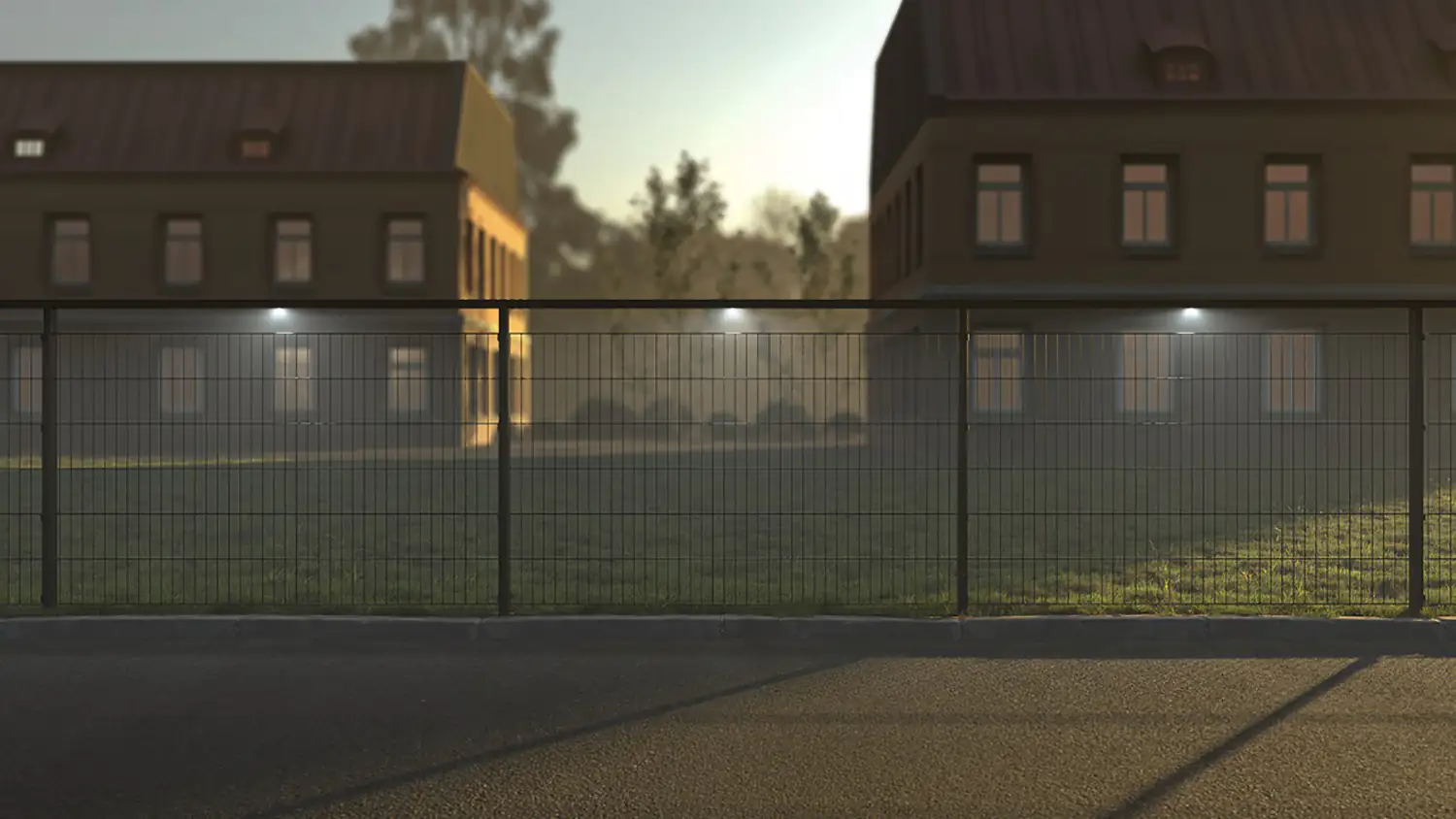 Alberts Beleuchtungsset Highlight für Doppelstabmatten 6 m lang anthrazit