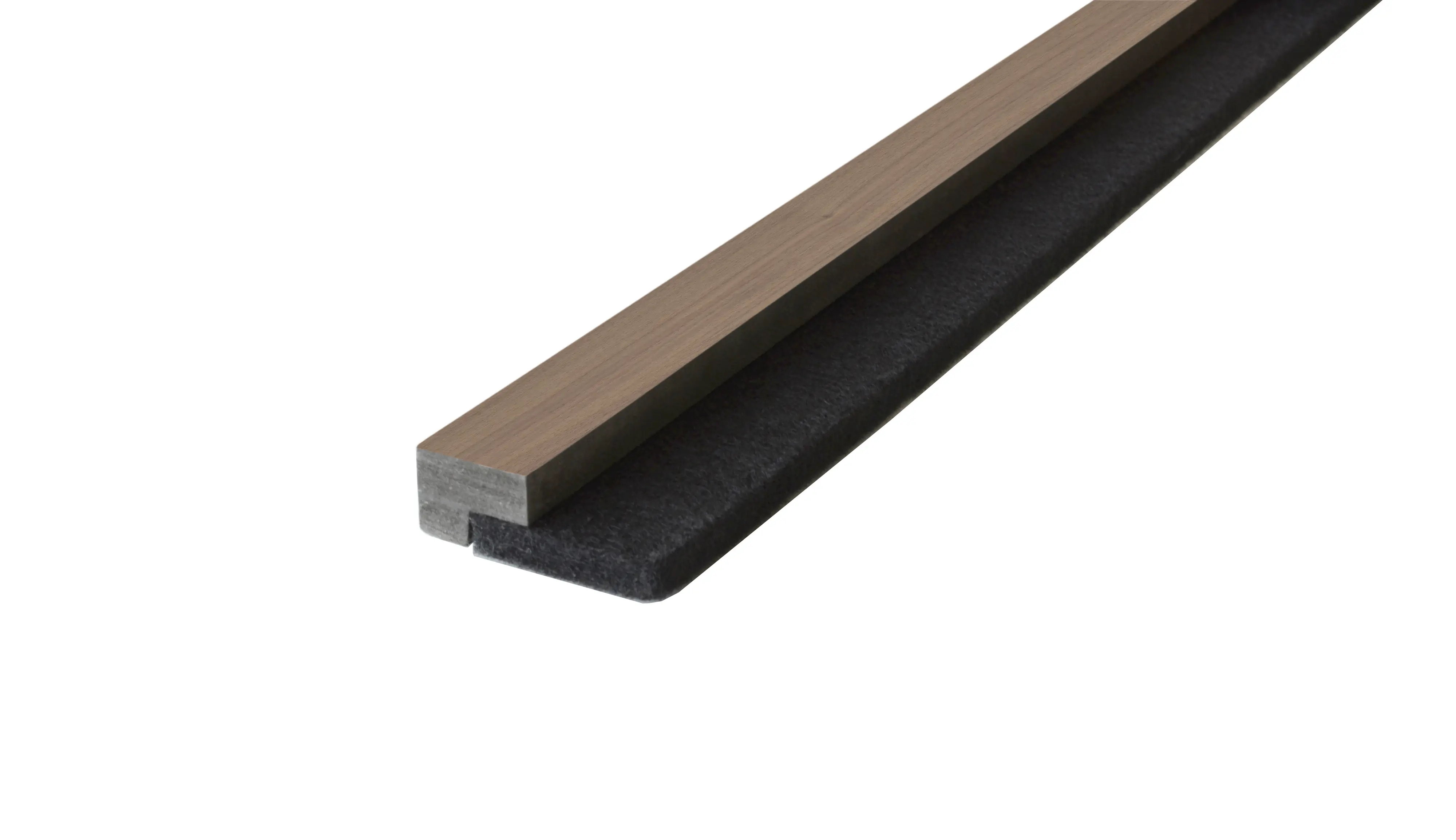 Neuhofer Abschlussleiste für Akustikpaneele 275 x 5,3 x 1,8 cm walnuss roh furnier