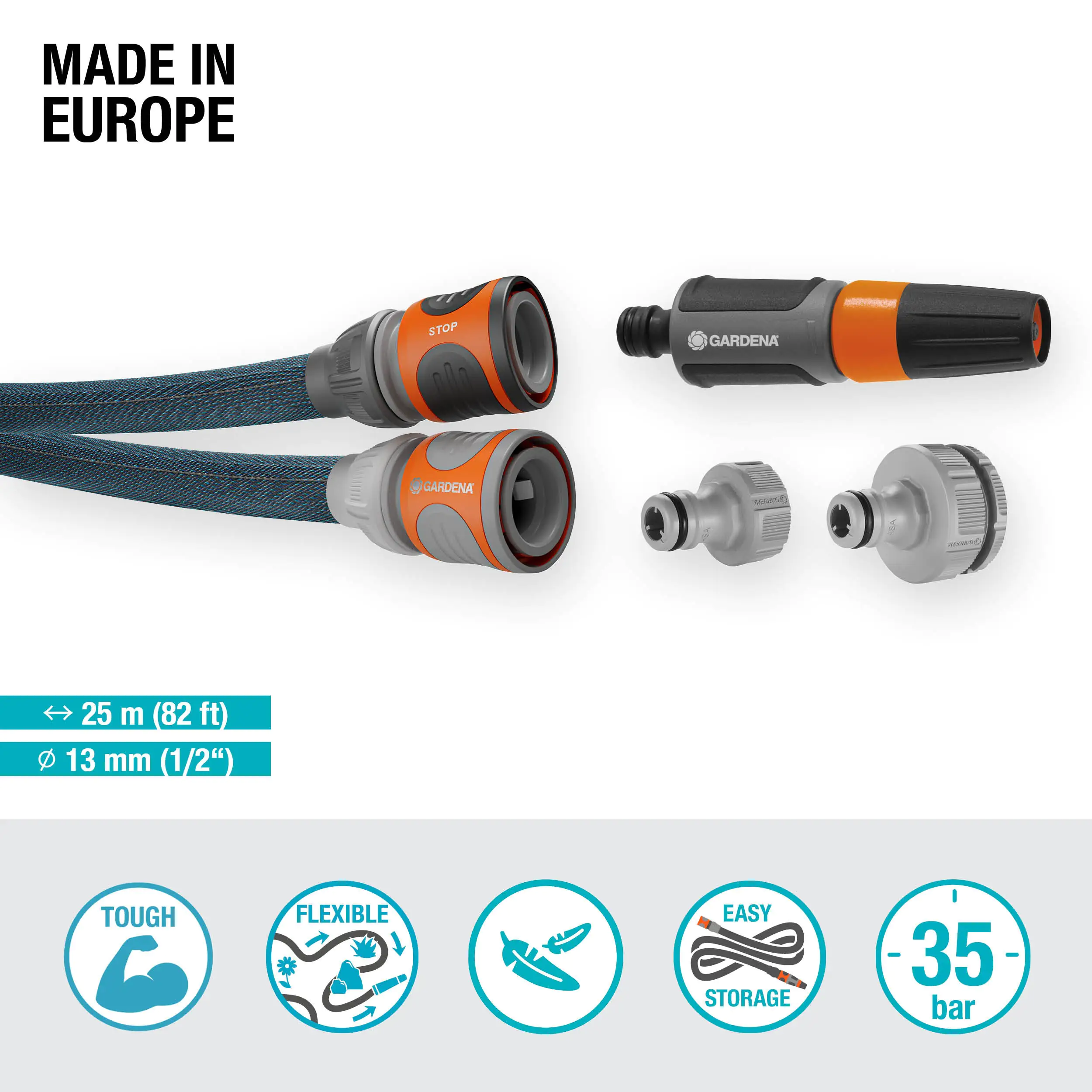 Gardena Textilschlauch Liano Xtreme, 13 mm (1/2") 25 m