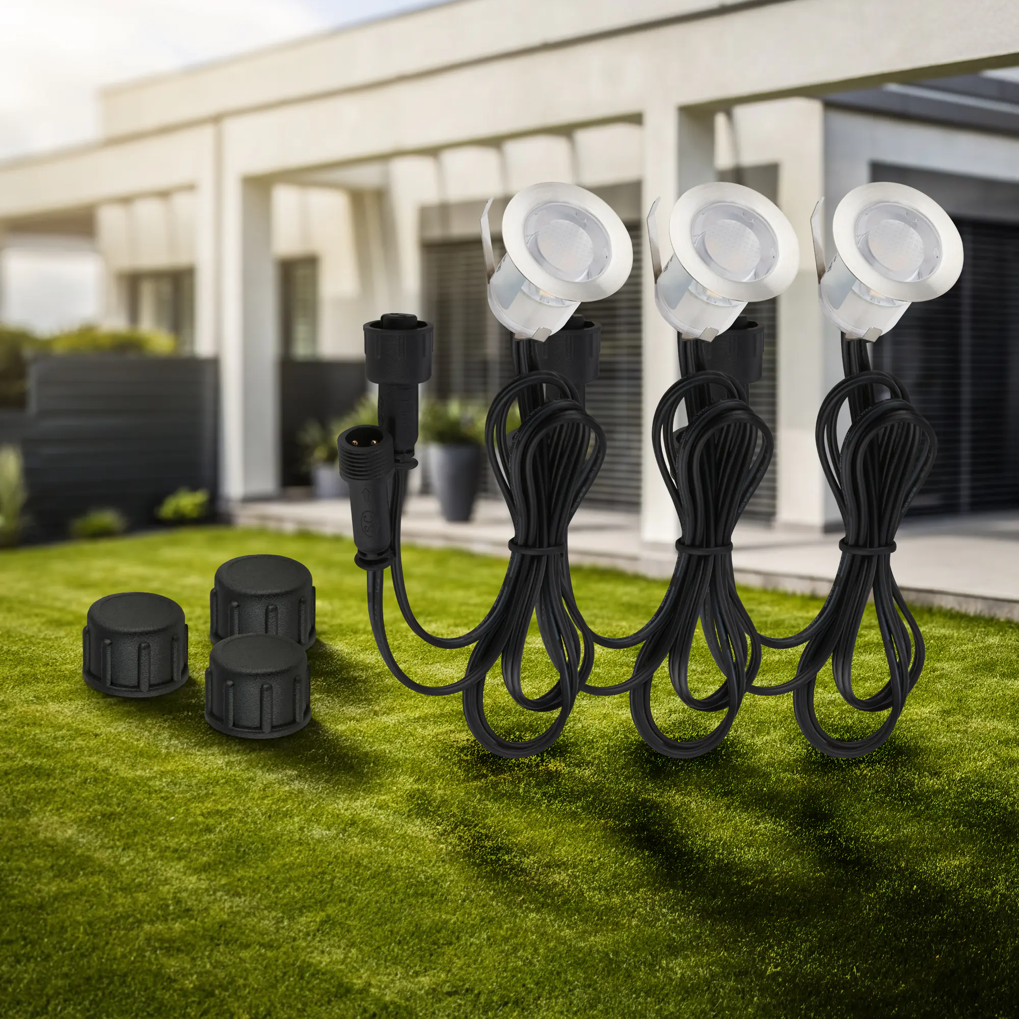Briloner LED Außen-Bodenstrahler Kebony Connect to Shine 3er Ergänzungsset 1,8W  Briloner LED Außen-Bodenstrahler Kebony Connect to Shine 3er Ergänzungsset 1,8W