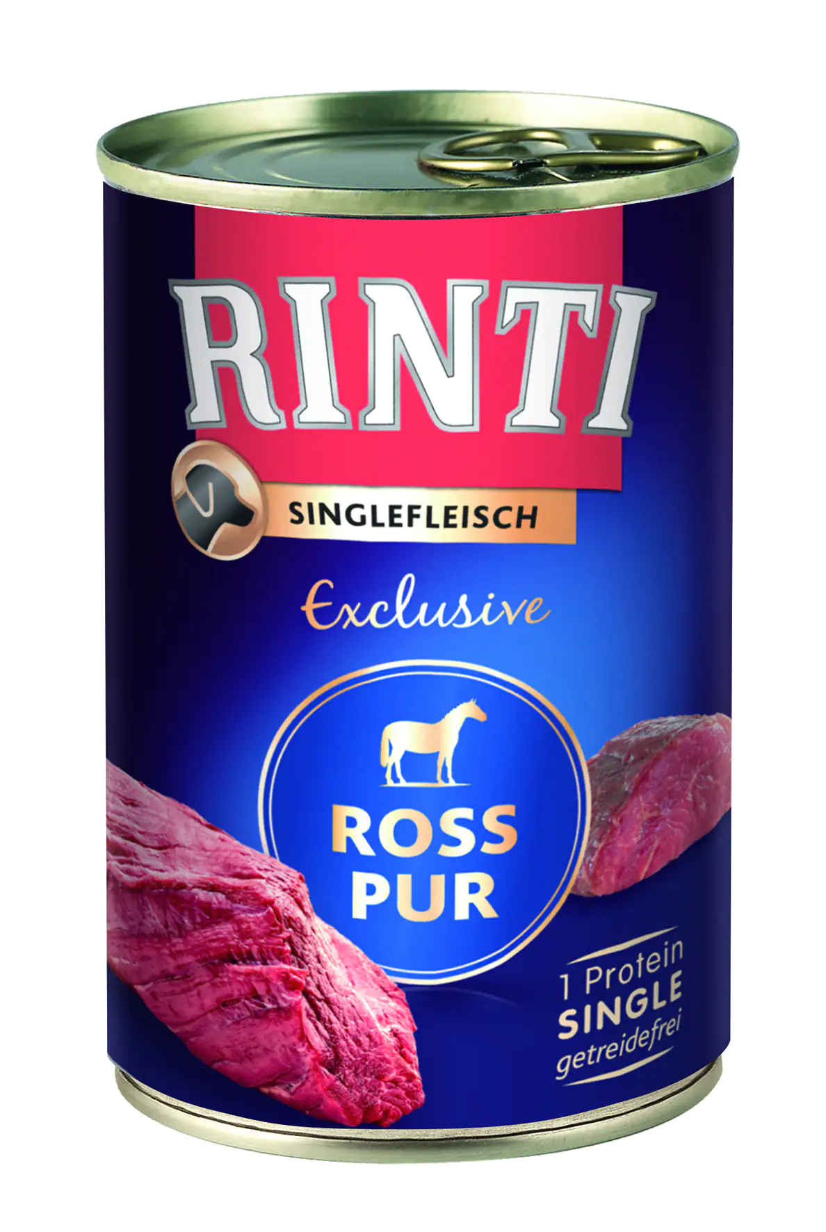 Rinti Singlefleisch Exclusive Hundenassfutter Adult 400 g Ross Pur