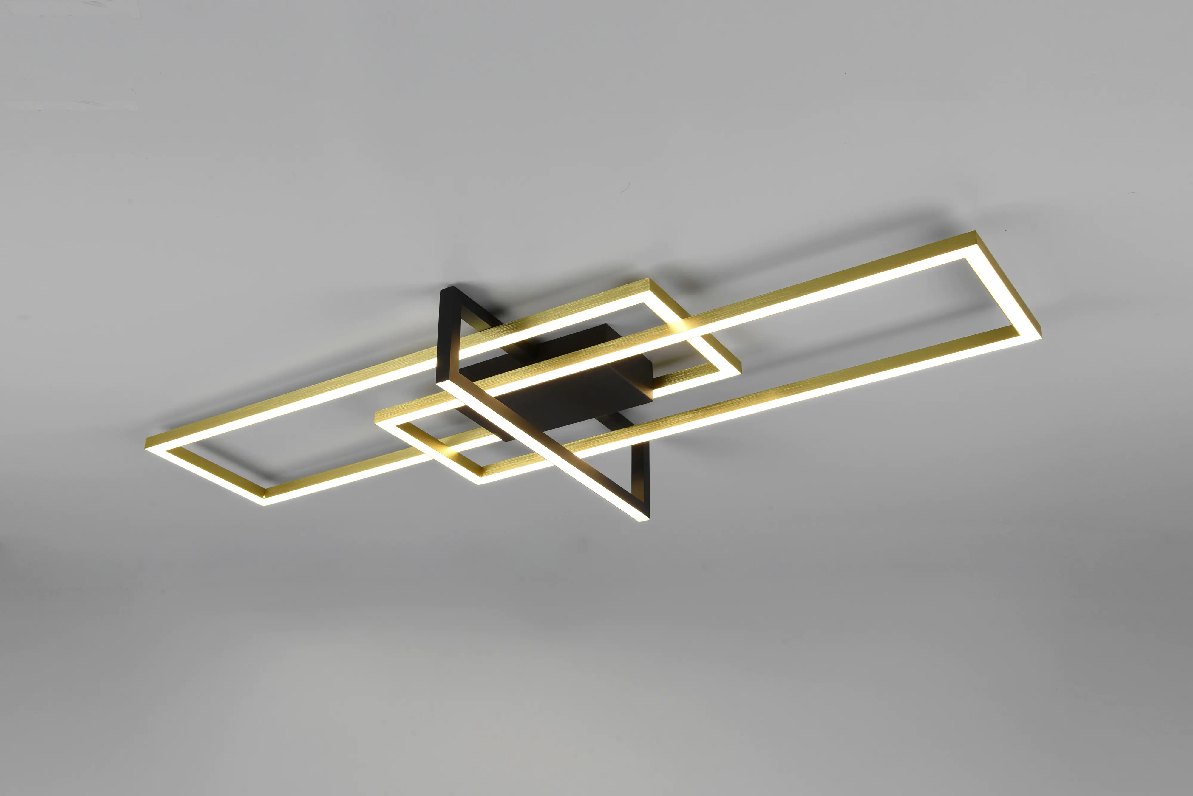 Trio LED Deckenleuchte Salinas schwarz, gold, Switch Dimmer