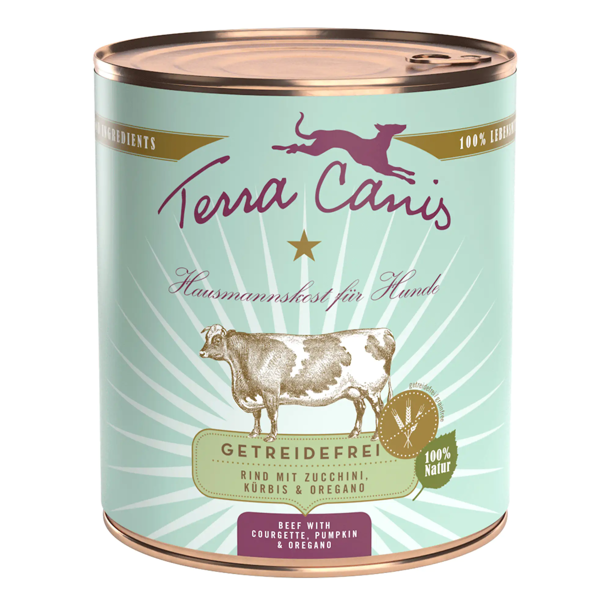 Terra Canis Getreidefrei Adult Rind mit Zucchini Kürbis & Oregano 800 g