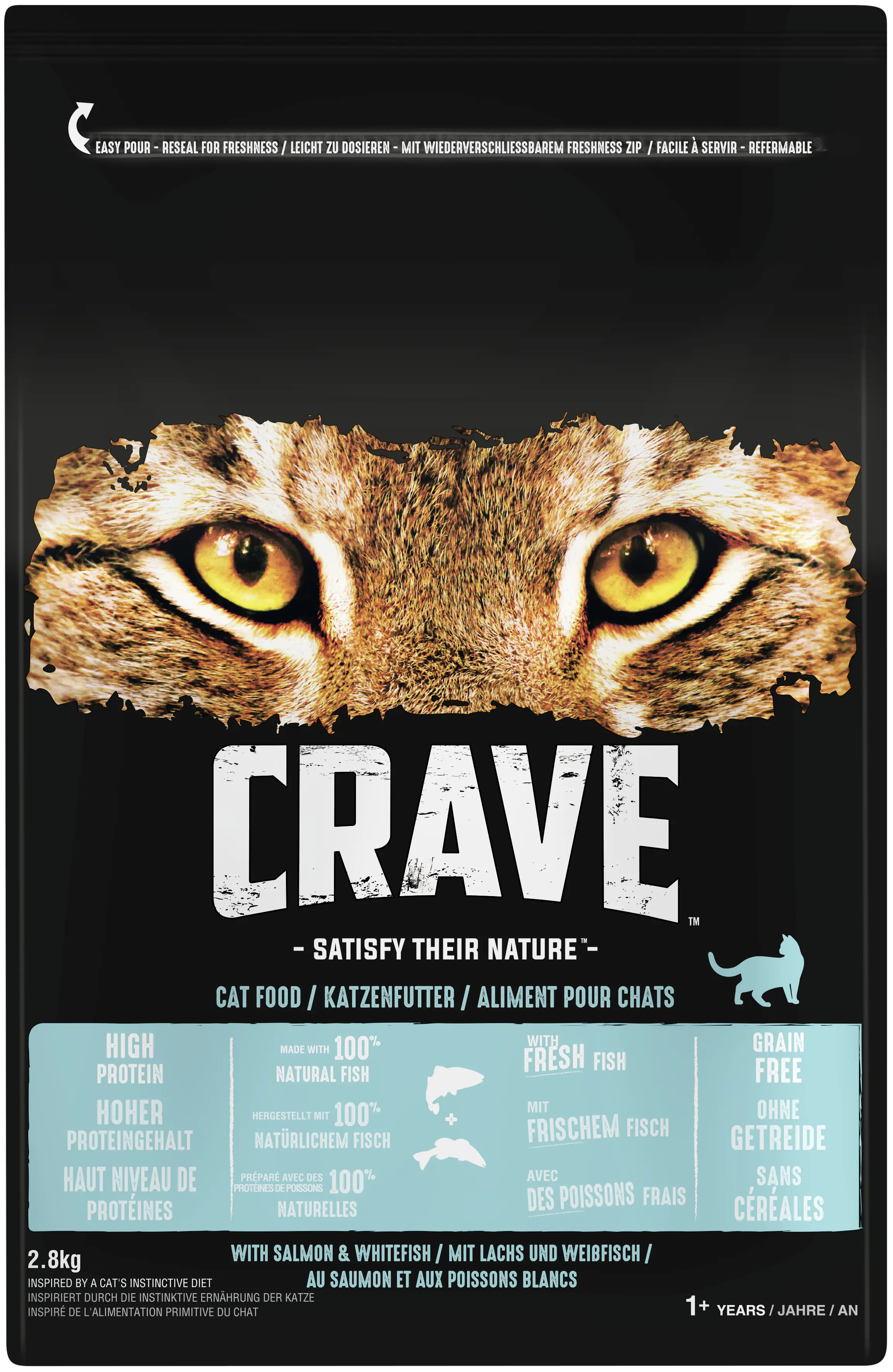 Crave Adult mit Lachs und Weißfisch Katzenfutter 2,8 kg Crave Adult mit Lachs und Weißfisch Katzenfutter 2,8 kg