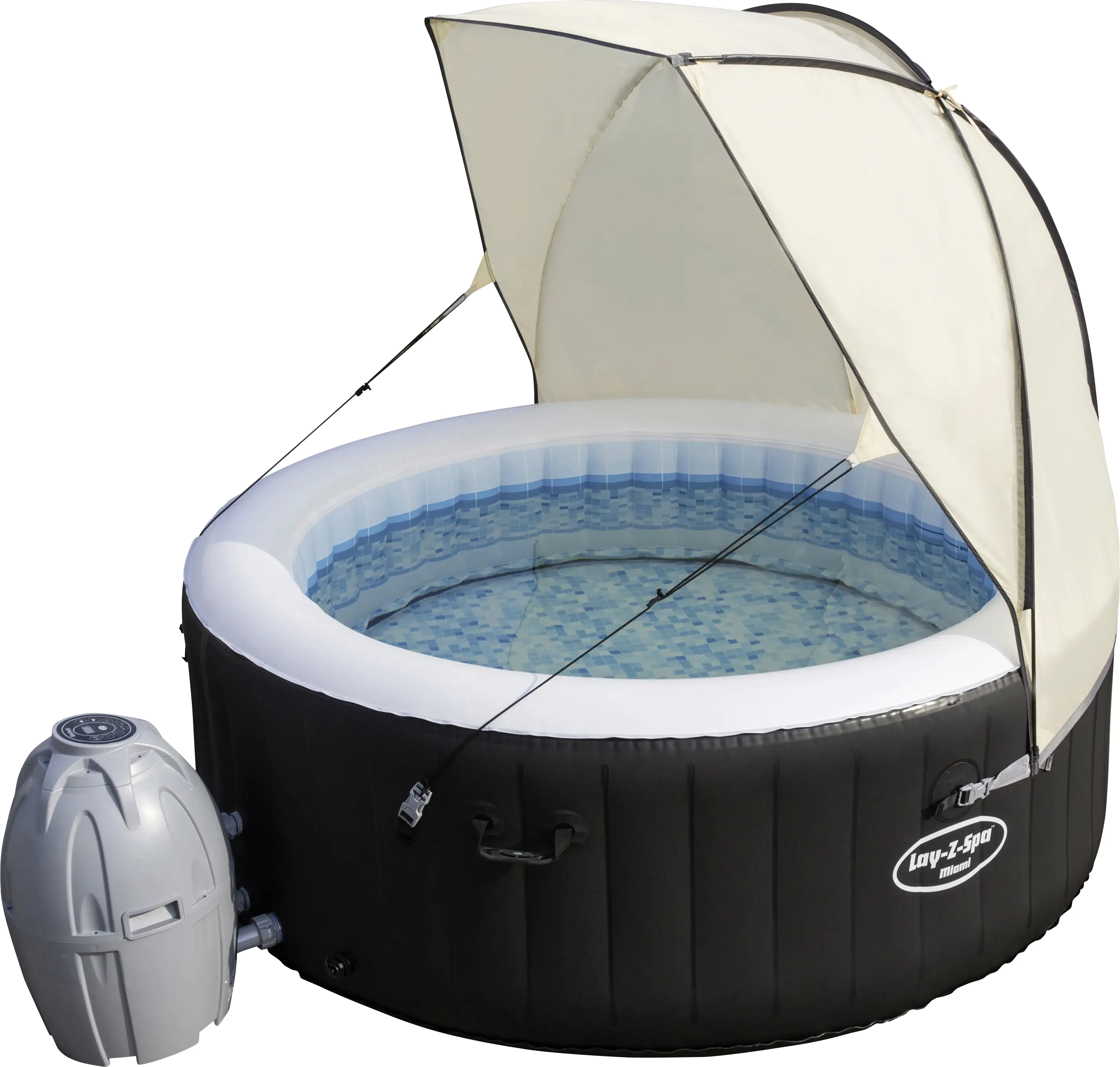 6942138923421_1513240 Bestway Lay-Z-Spa Sonnenschutzdach Maße: 183 x 94 x 109 cm