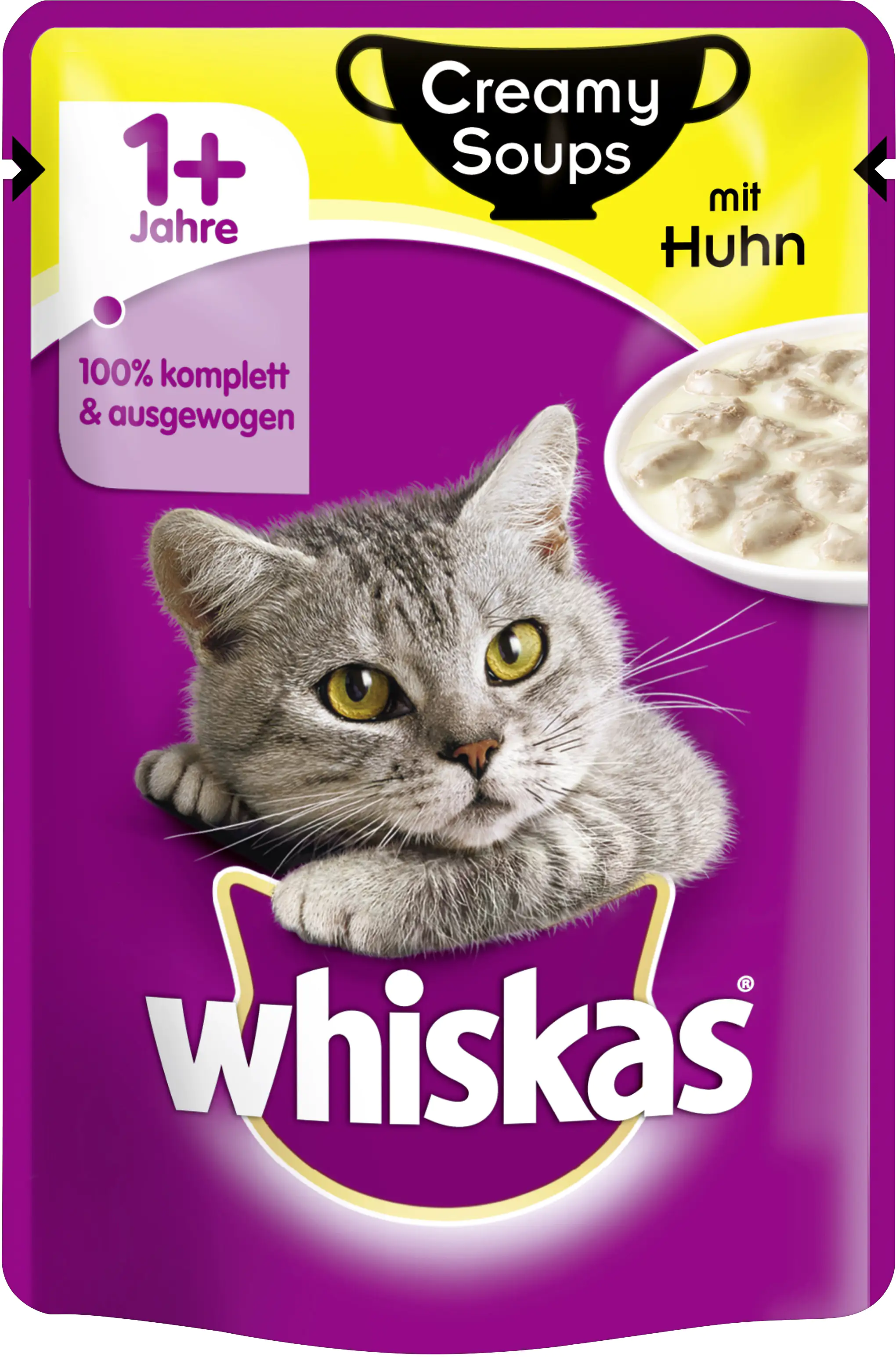 Whiskas Creamy Soups Portionsbeutel 1+ mit Huhn 28 x 85 g