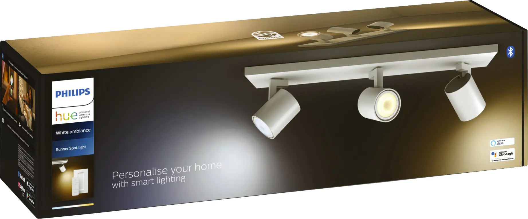 Philips Hue 3er LED Spot White Ambiance Runner warmweiß-kaltweiß Smart Home