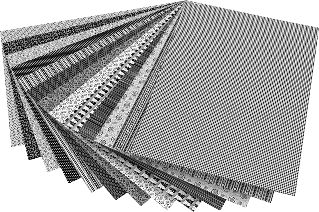 Glorex Motivblock schwarz/weiss 24x34cm, 26 Blatt sortiert