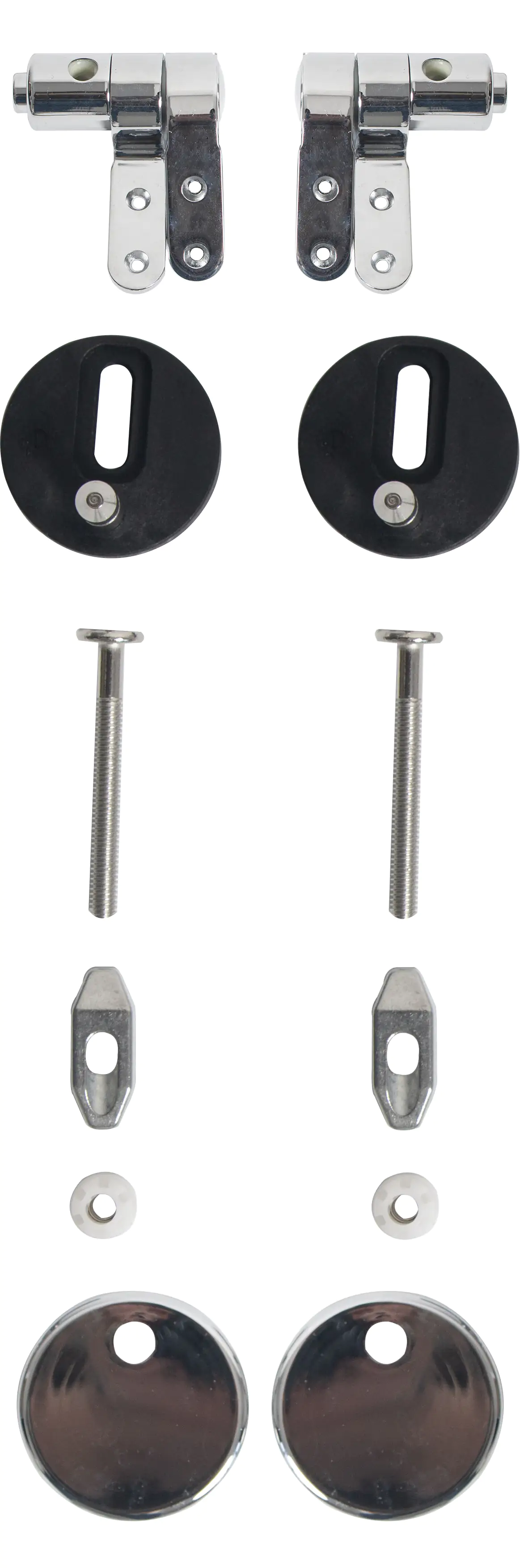 4333692057462 Primaster Metallscharnier-Set mit Absenkautomatik für WC-Sitze silber