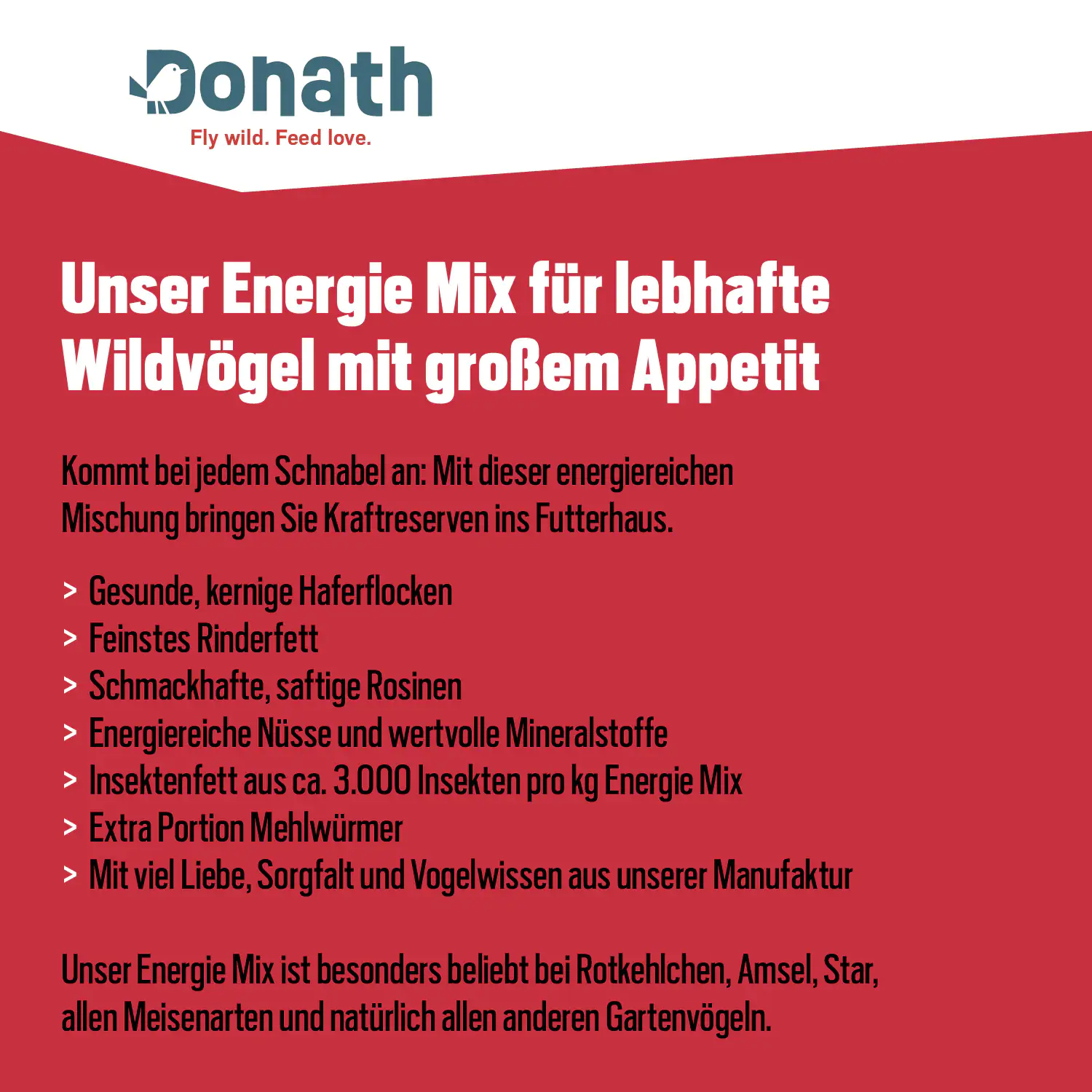Donath Wildvogelfutter Energie Mix 1 kg Donath Wildvogelfutter Energie Mix 1 kg