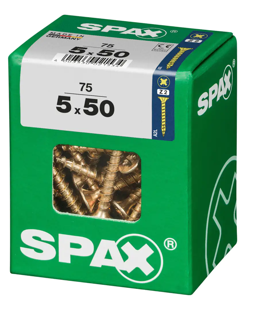 Spax Universalschrauben 5.0 x 50 mm PZ 2 - 75 Stk.