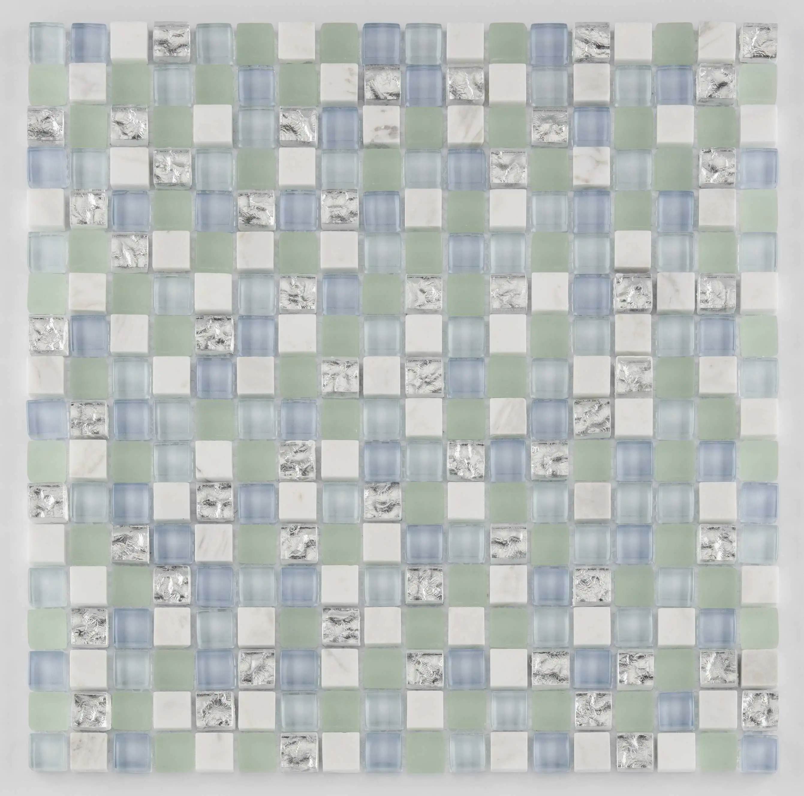 Mosaikfliese Rustica Mini 30 x 30 cm hellblau Steinmaß: ca. 1,5 x 1,5 cm