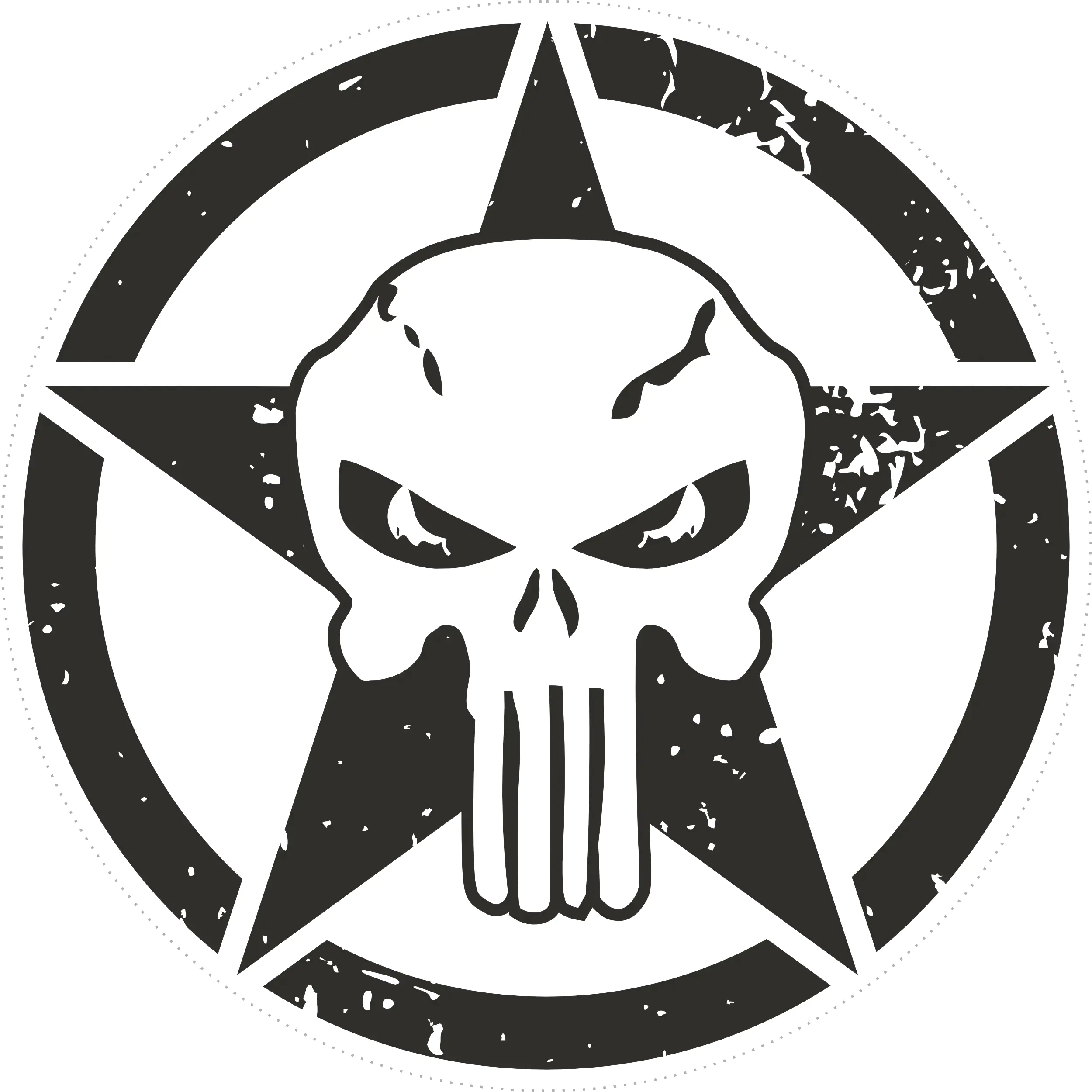 Hermann Schütz Aufkleber Skull US im Army 85mm