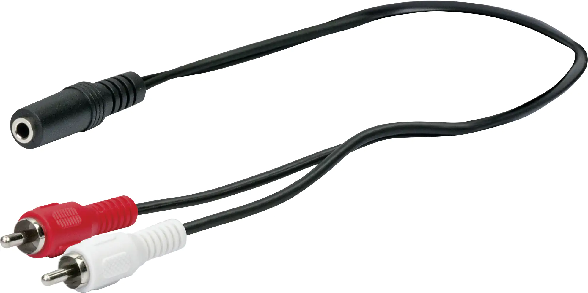 Schwaiger Audio Adapter Kabel TFS2002 533 Klinke Cinch schwarz, 0,2m, 1x 3,5mm Klinken Buchse / 2x C