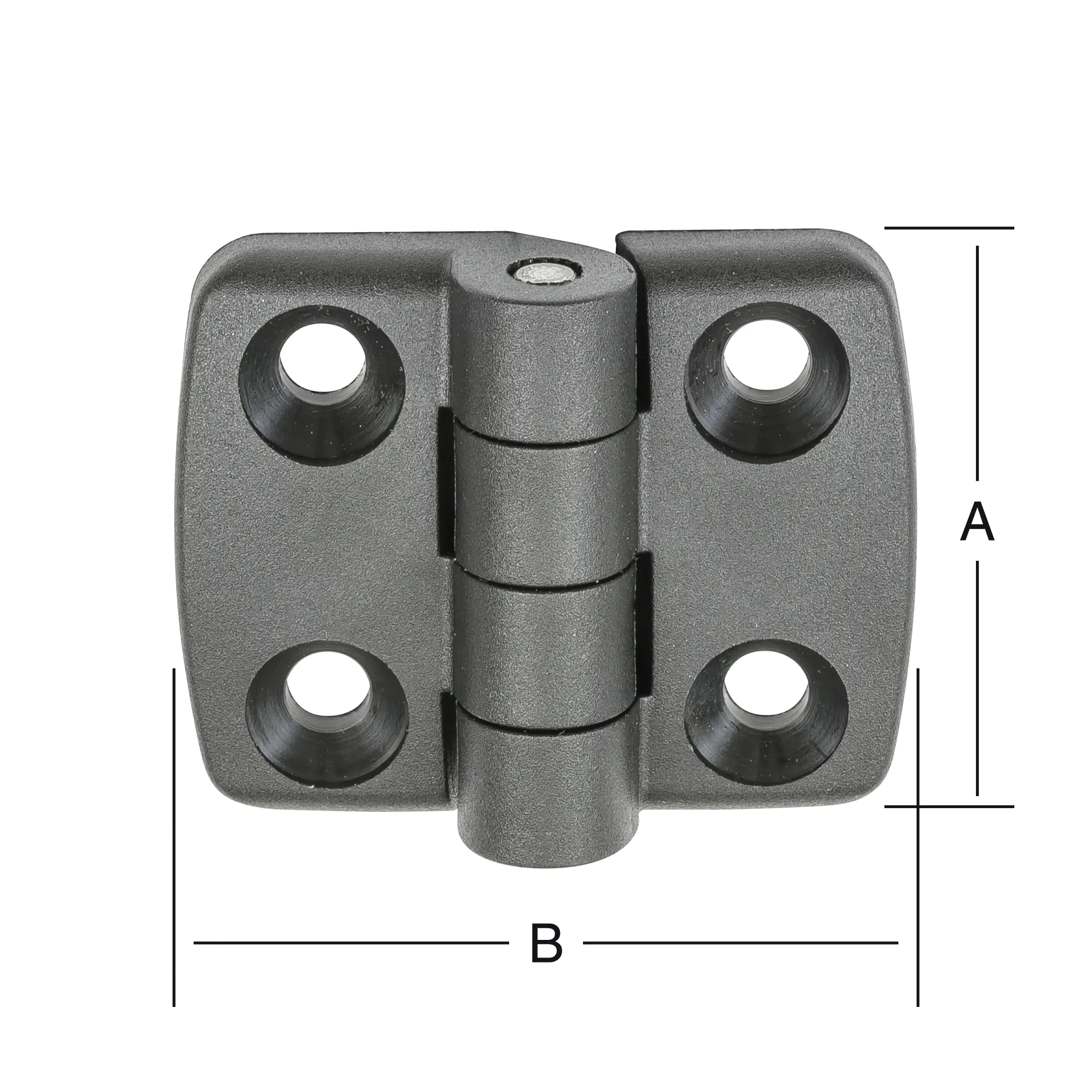 Vormann Polyamid-Scharniere schwarz 48 x 96 mm