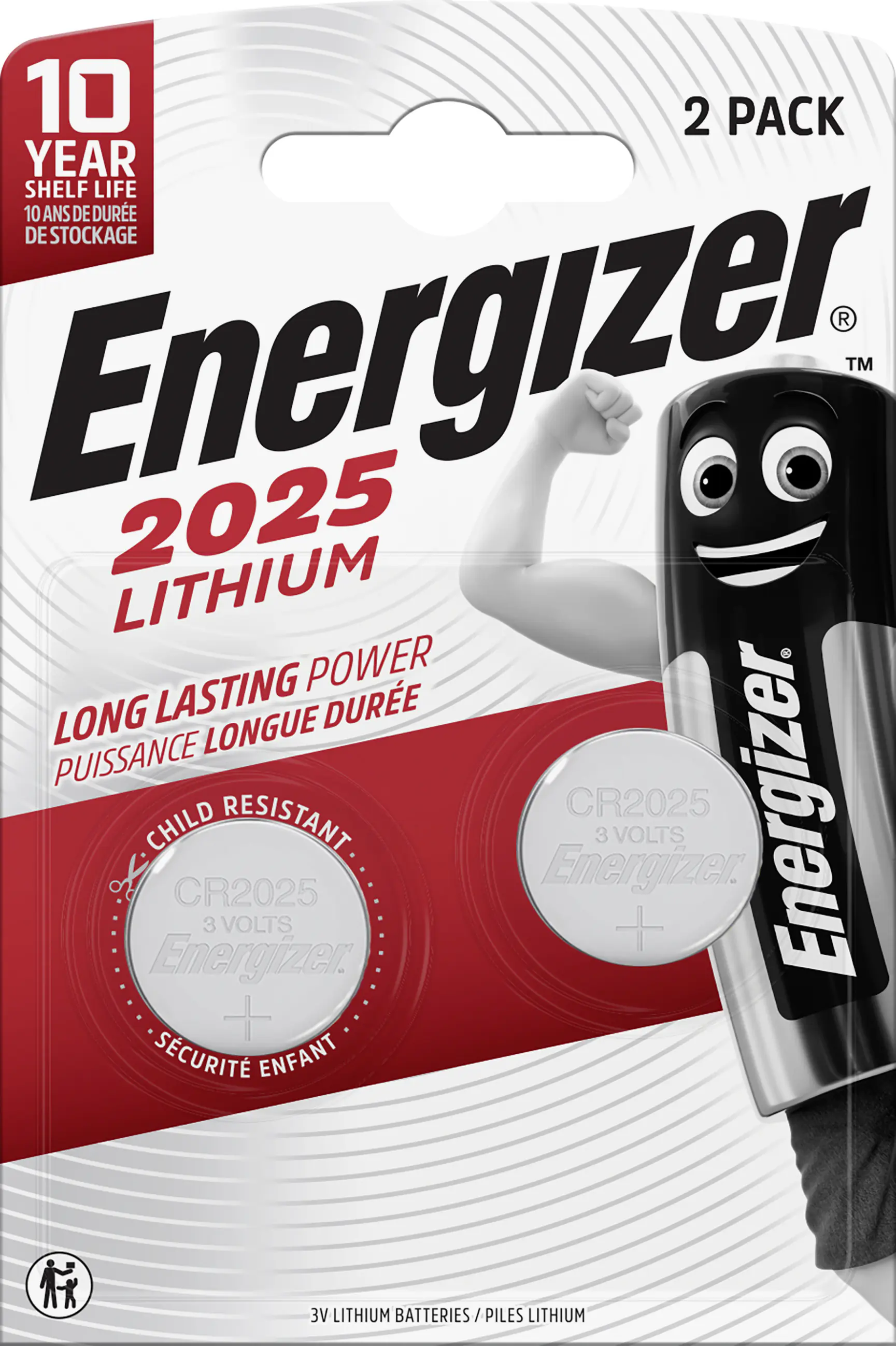 Energizer Knopfzelle CR 2025 Lithium 2er Pack