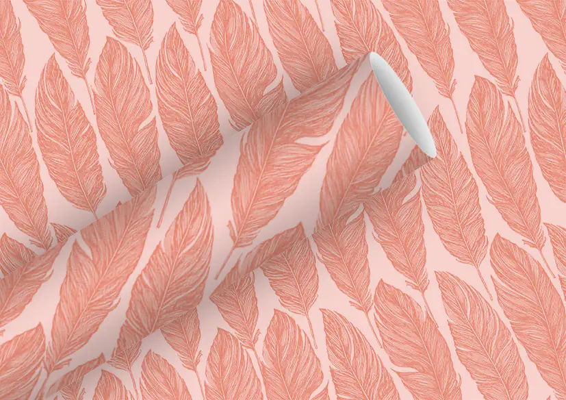 Braun & Company Geschenkpapier Kollektion Feathers puder 2 m x 70 cm